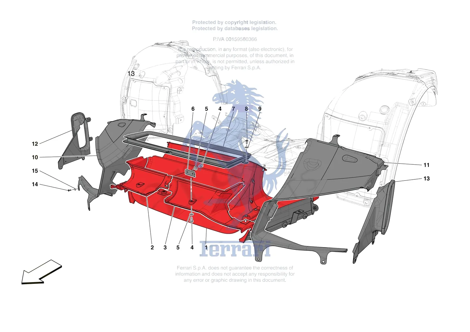 Ferrari F80 [VEHICLE TRIM] - E.22 - FRONT AIR INTAKES exploded diagram