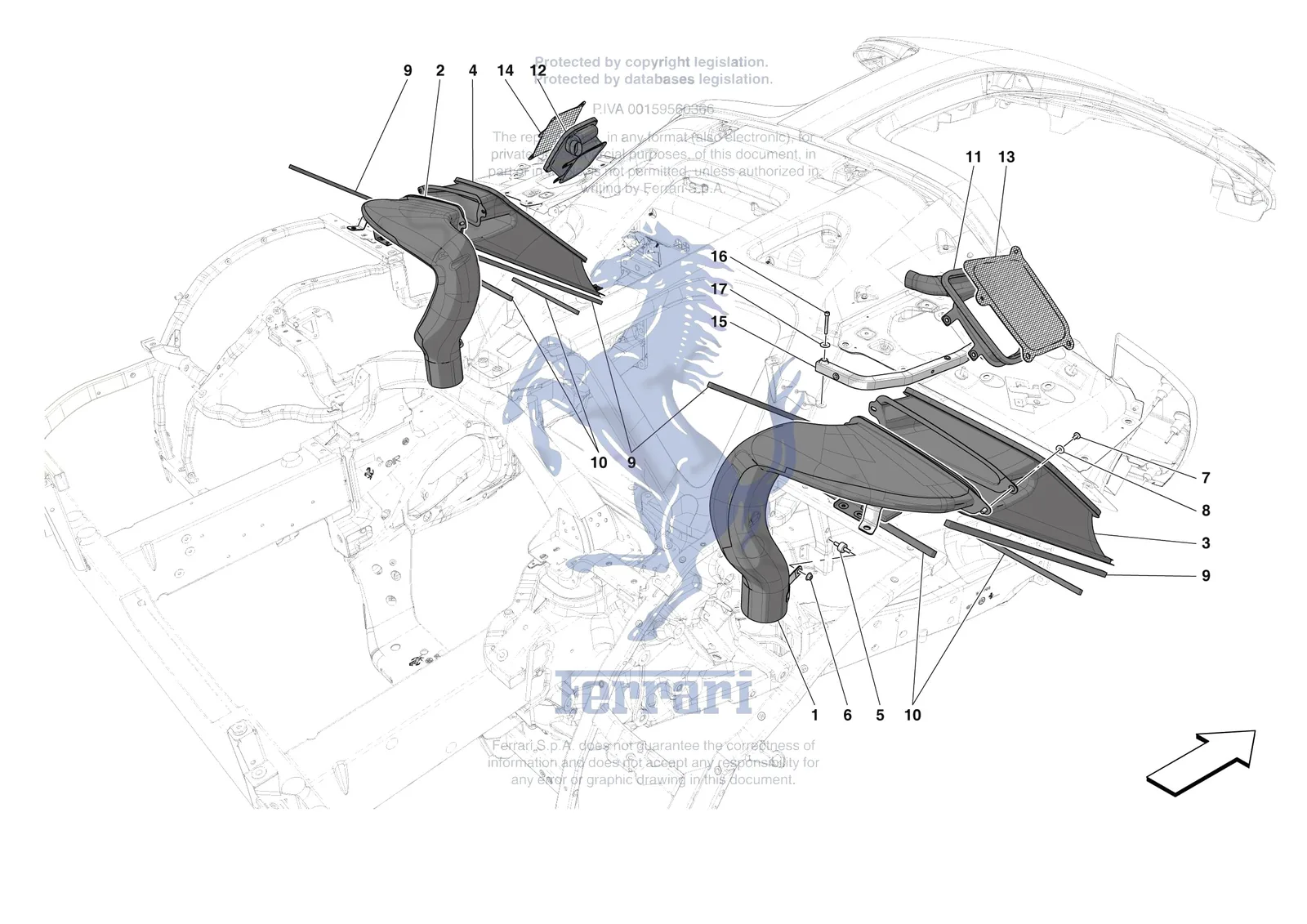 Ferrari F80 [VEHICLE TRIM] - E.23 - LATERAL AIR INTAKES exploded diagram