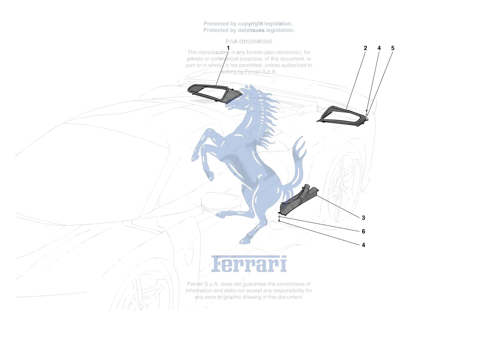 Ferrari F80 [VEHICLE TRIM] - E.24 - REAR AIR INTAKES exploded diagram