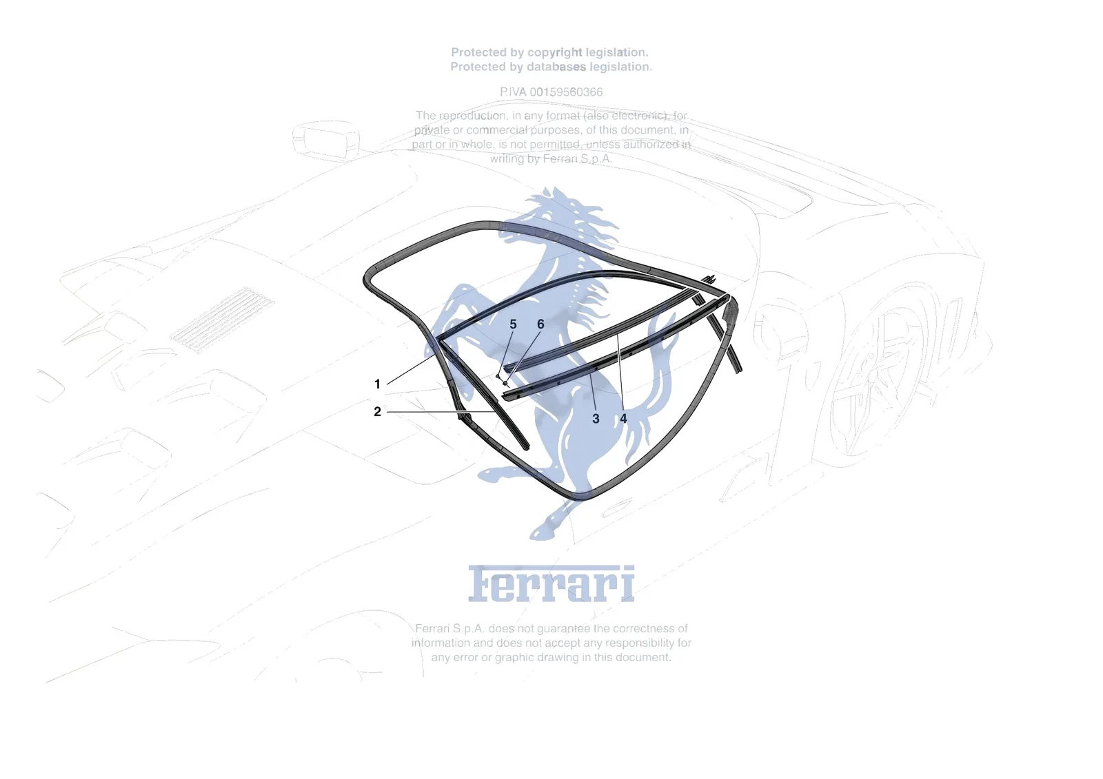Ferrari F80 [VEHICLE TRIM] - E.32 - DOOR SEALS exploded diagram
