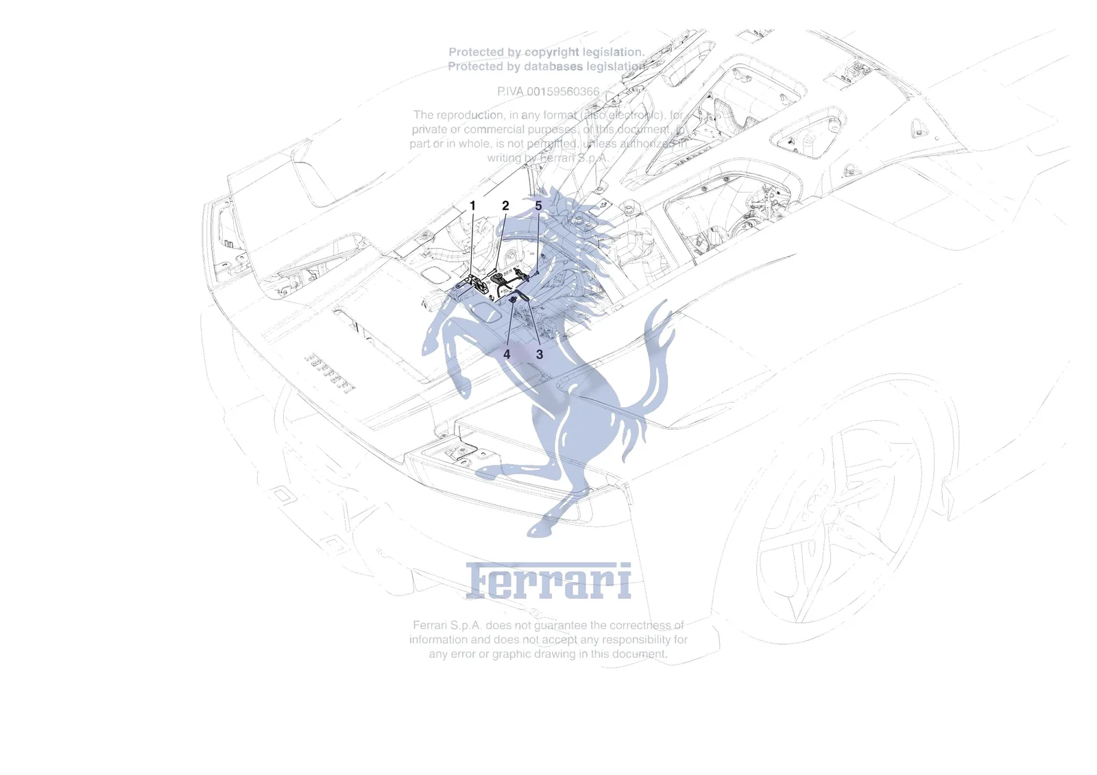 Ferrari F80 [VEHICLE TRIM] - E.37 - REAR LID LOCK exploded diagram