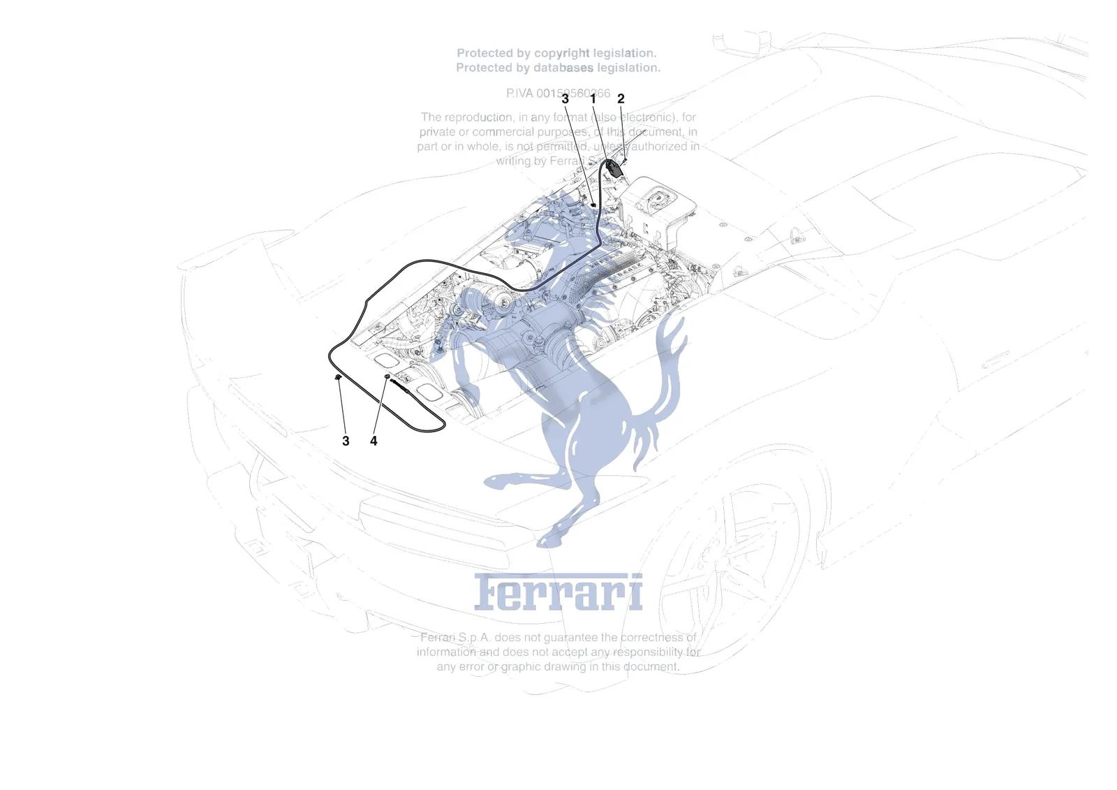 Ferrari F80 [VEHICLE TRIM] - E.39 - REAR LID OPENING MECHANISM exploded diagram