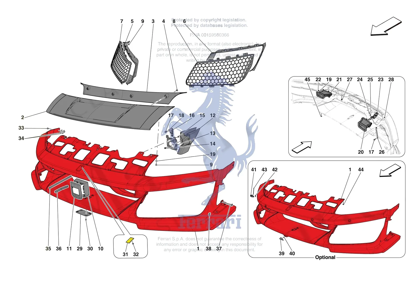 Ferrari F80 [VEHICLE TRIM] - E.40 - FRONT BUMPER — Parts Diagram 0148 ...