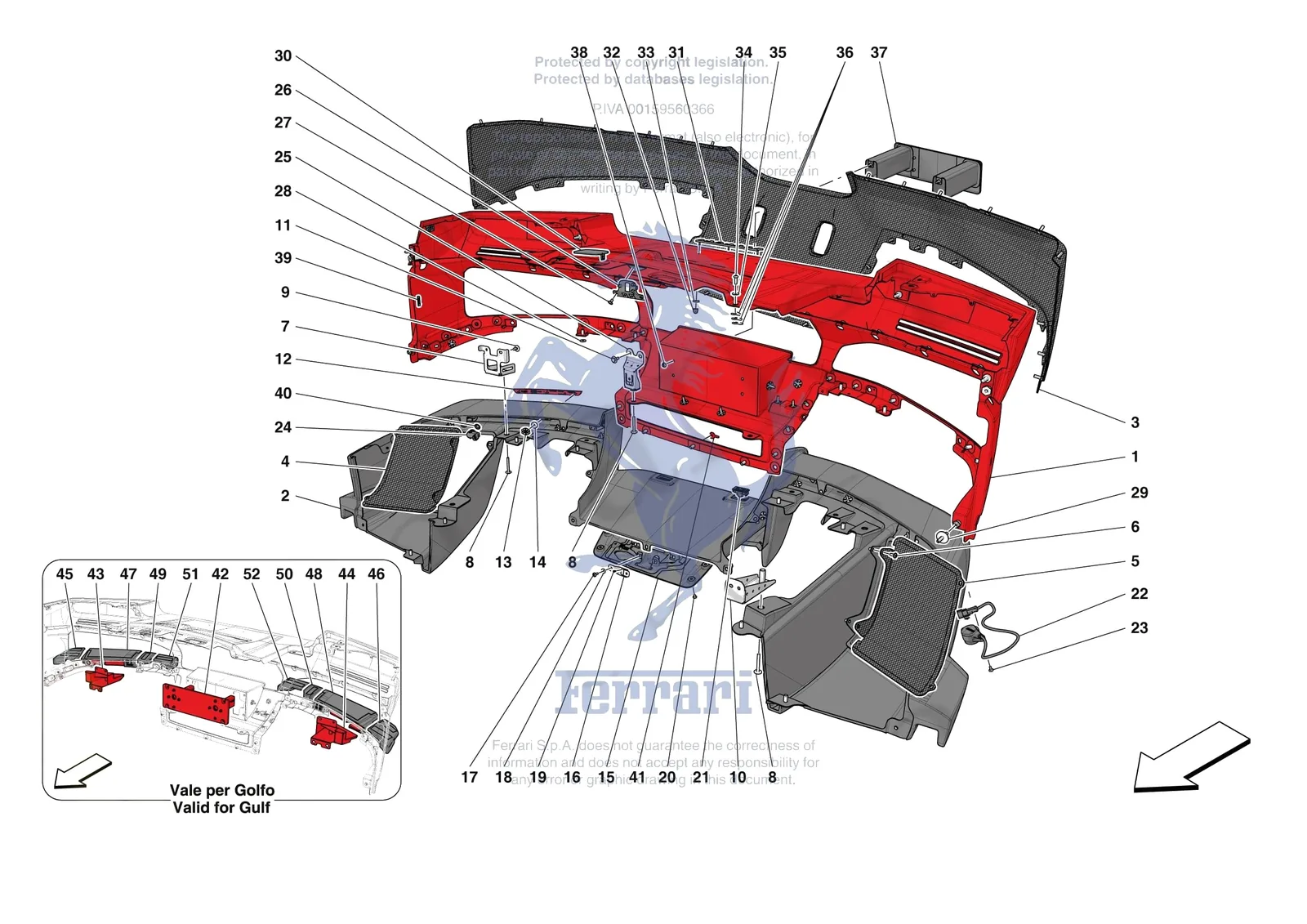 Ferrari F80 [VEHICLE TRIM] - E.42.01 - REAR BUMPER exploded diagram