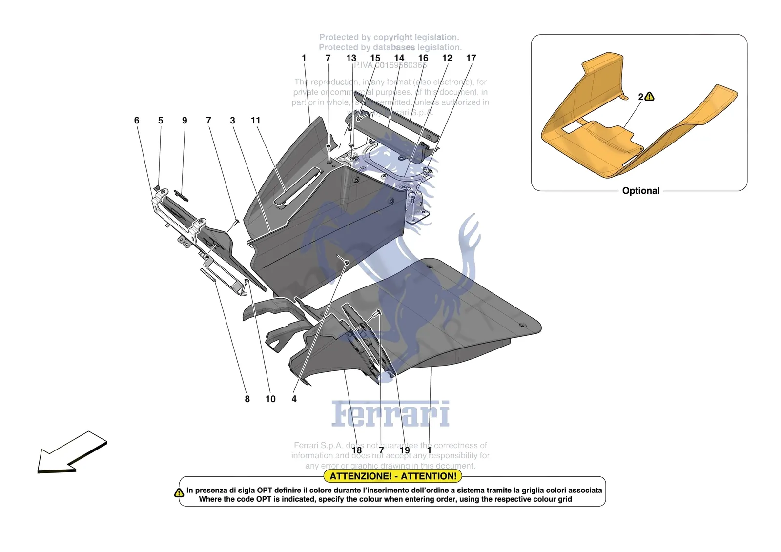 Ferrari F80 [VEHICLE TRIM] - E.44 - PASSENGER COMPARTMENT MATS exploded diagram