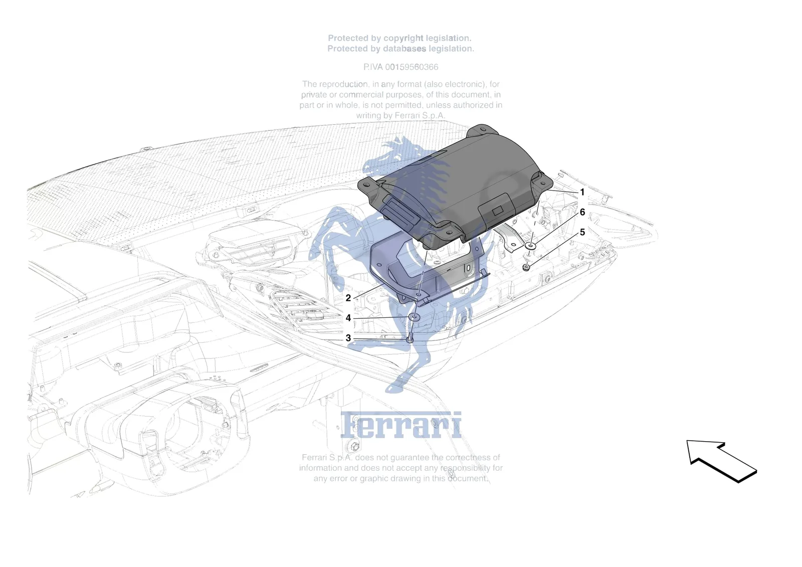 Ferrari F80 [VEHICLE TRIM] - E.47.08 - DASHBOARD - PASSENGER AIRBAG exploded diagram