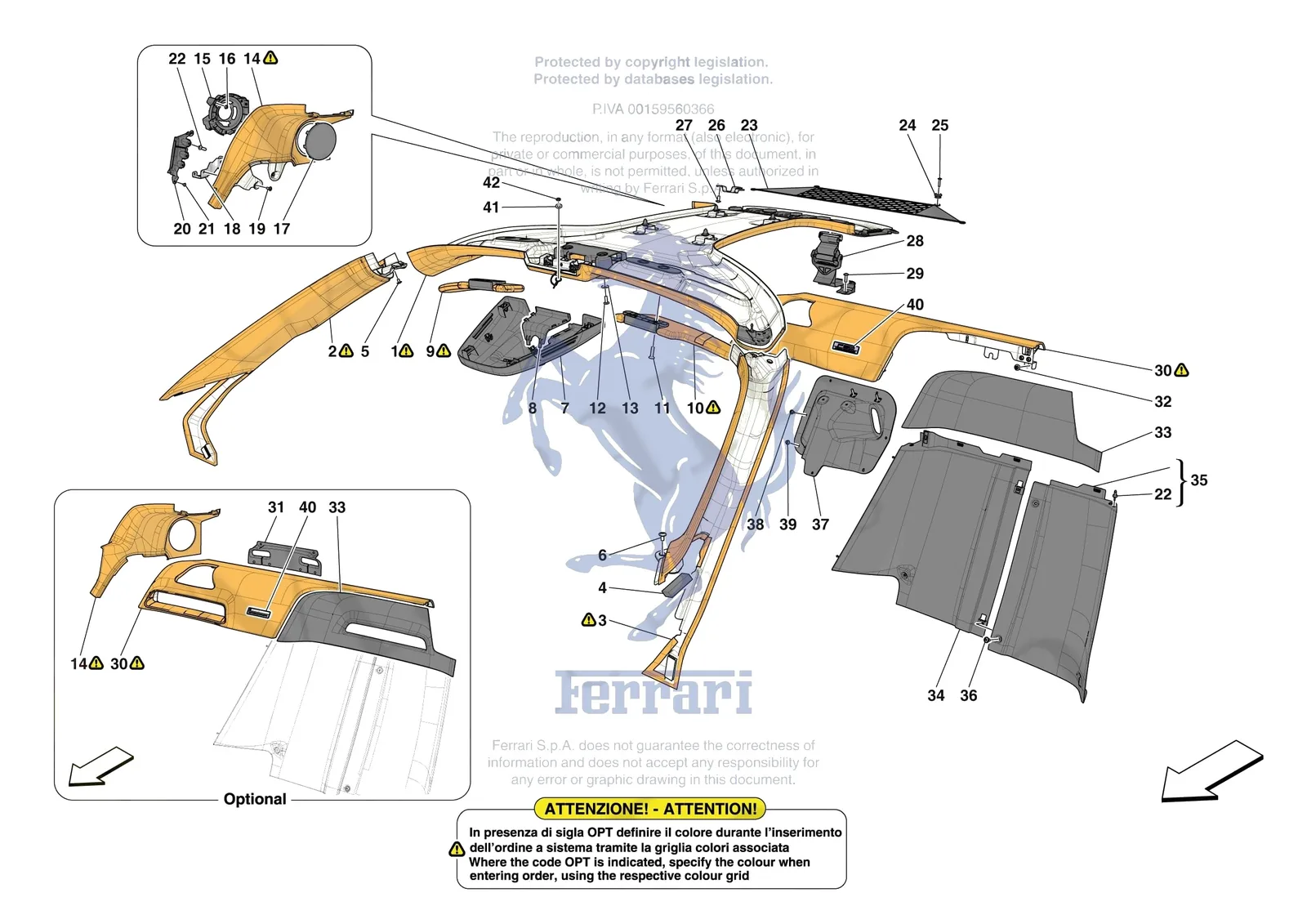 Ferrari F80 [VEHICLE TRIM] - E.49 - INNER TRIM (ABOVE BELTLINE) exploded diagram