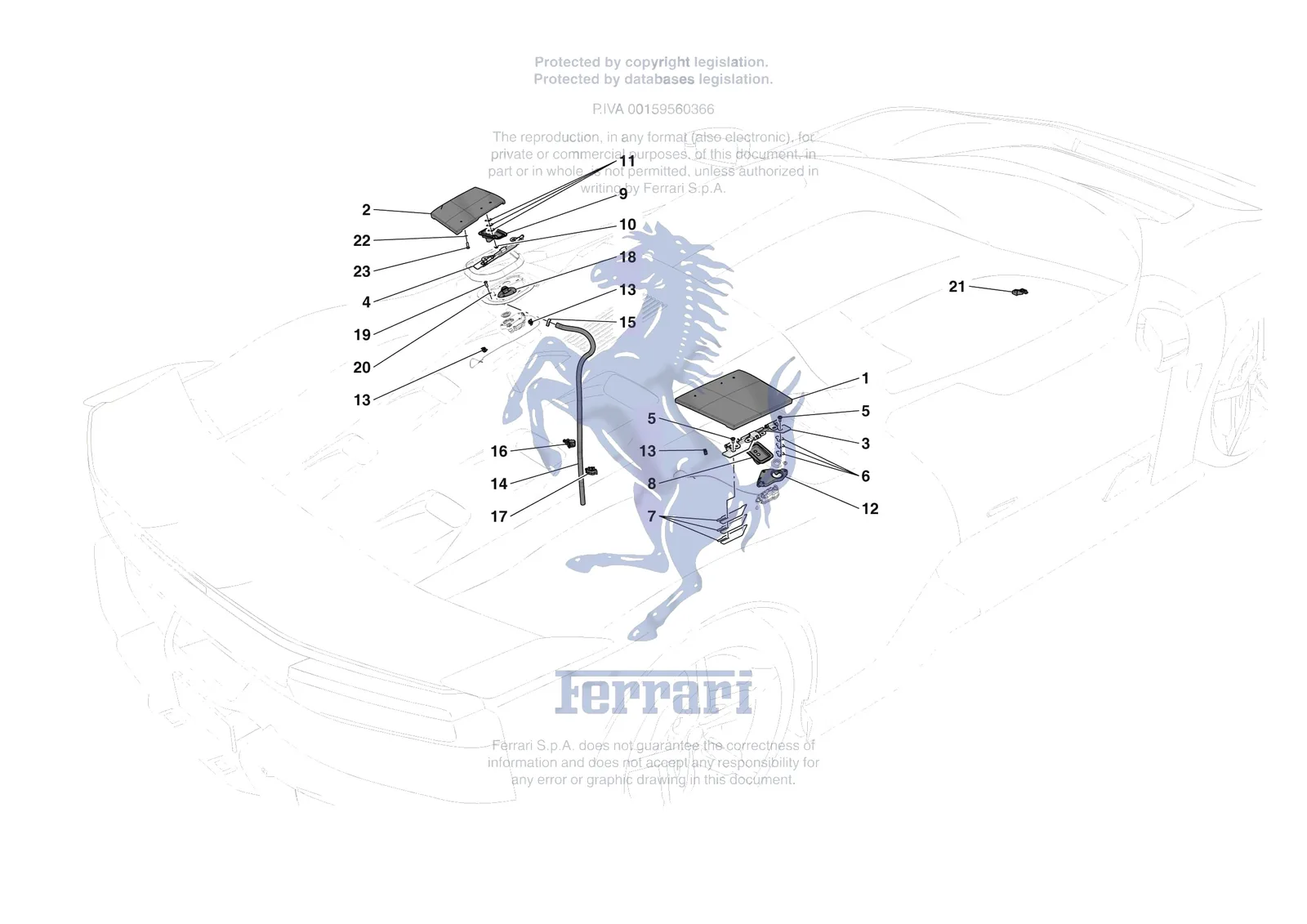 Ferrari F80 [VEHICLE TRIM] - E.56 - FUEL FILLER SEAT exploded diagram