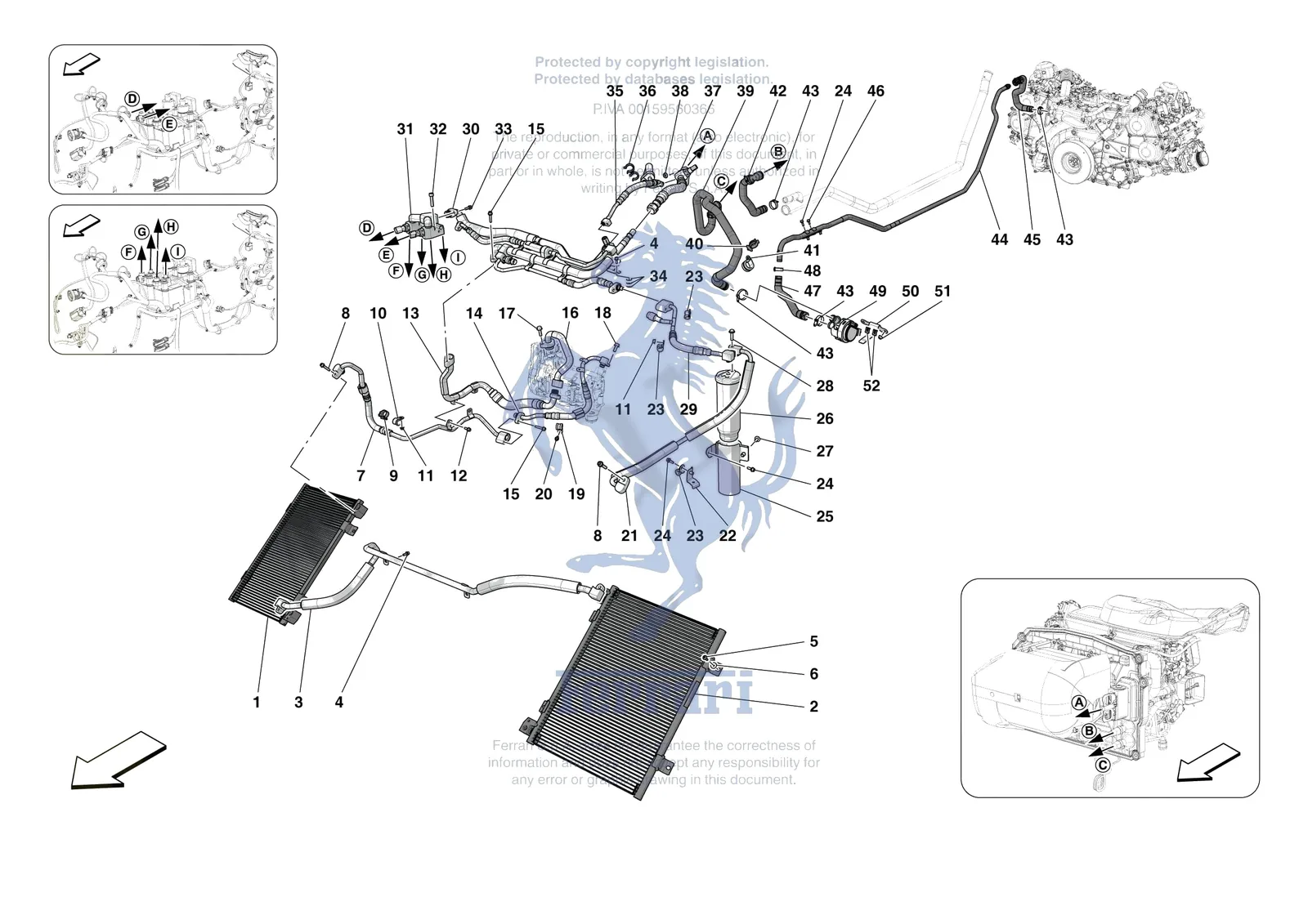 Ferrari F80 [VEHICLE TRIM] - E.57.03 - AC SYSTEM - AIR CONDITIONER SYSTEM exploded diagram