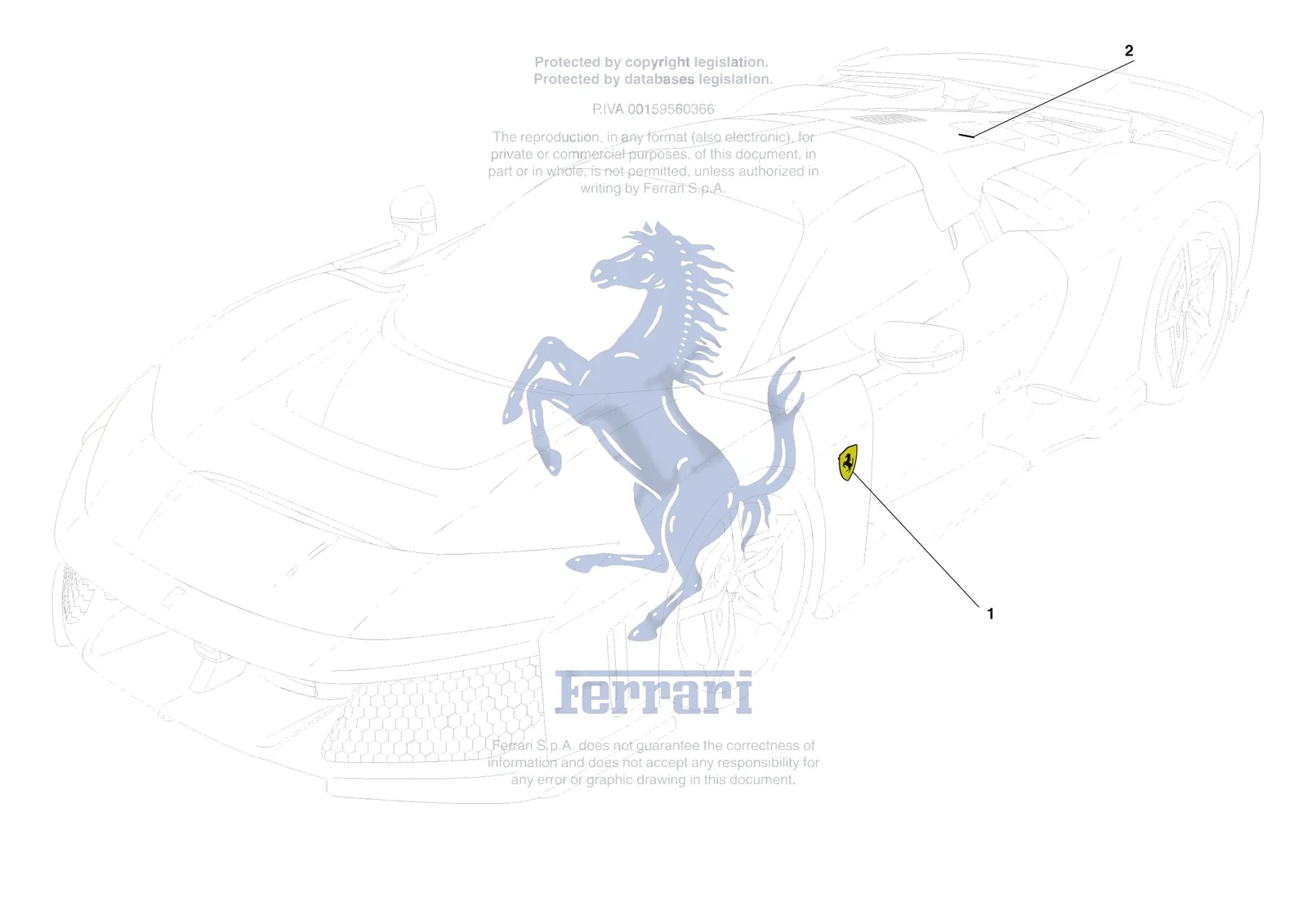 Ferrari F80 [VEHICLE TRIM] - E.58 - BADGES exploded diagram