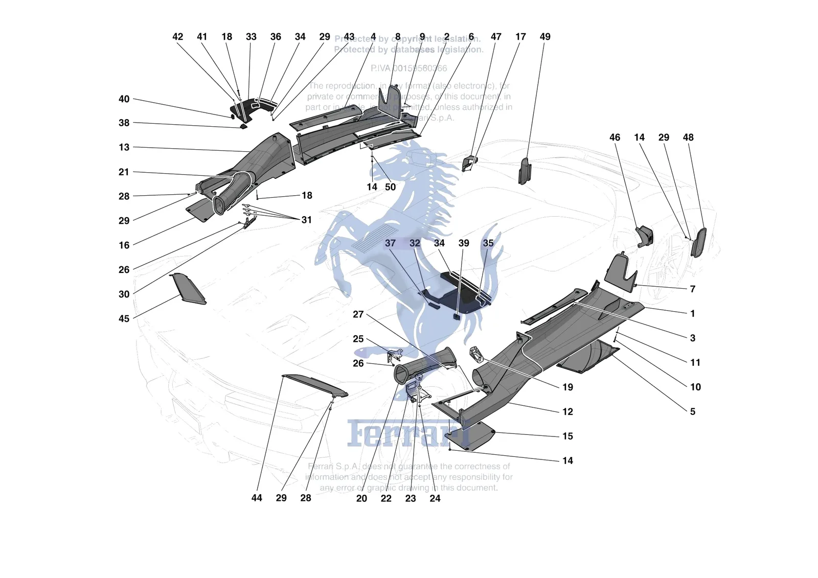 Ferrari F80 [VEHICLE TRIM] - E.59 - EXTERNAL LATERAL TRIM exploded diagram