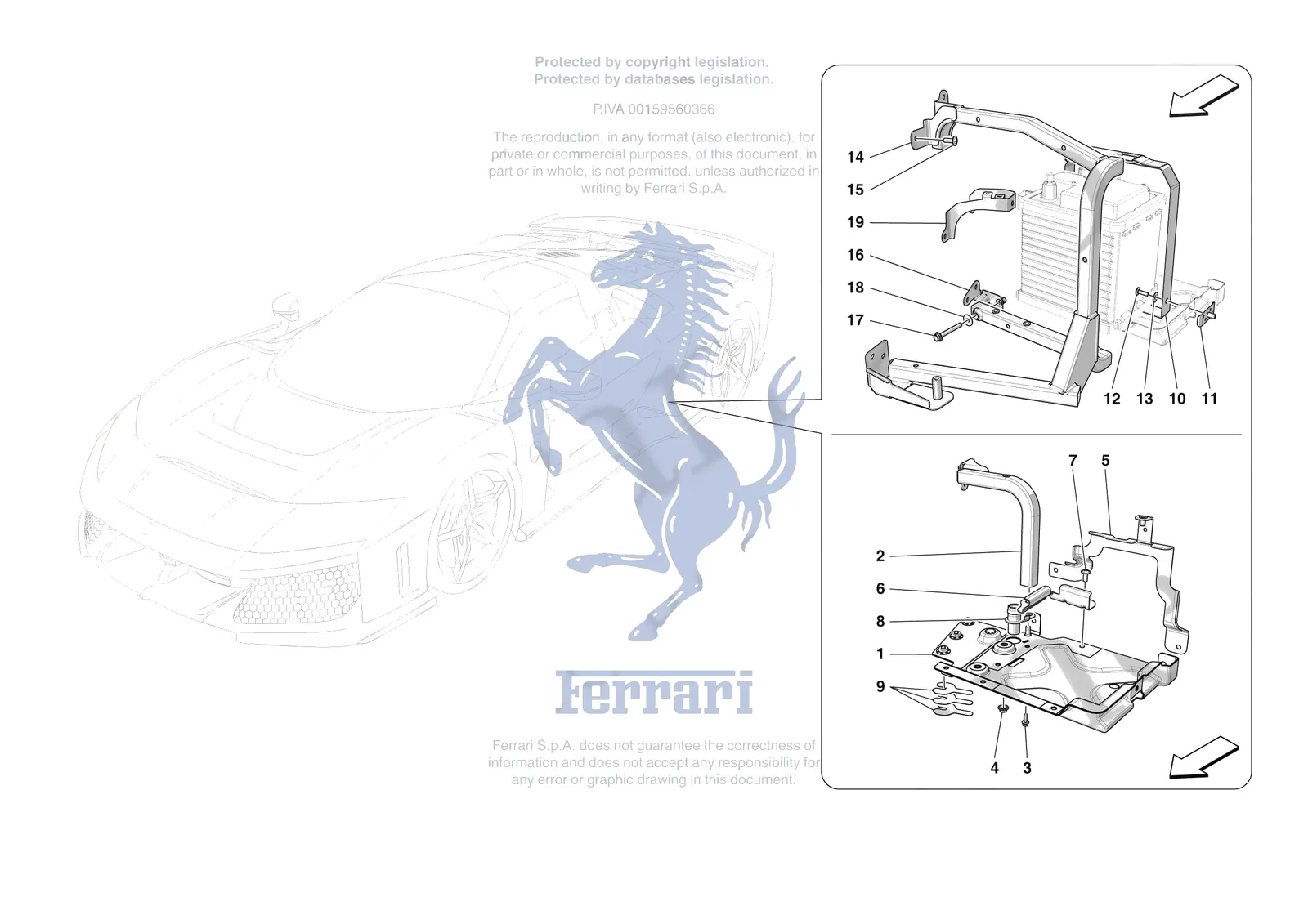 Ferrari F80 [VEHICLE TRIM] - E.61 - BATTERY INSTALLATION exploded diagram