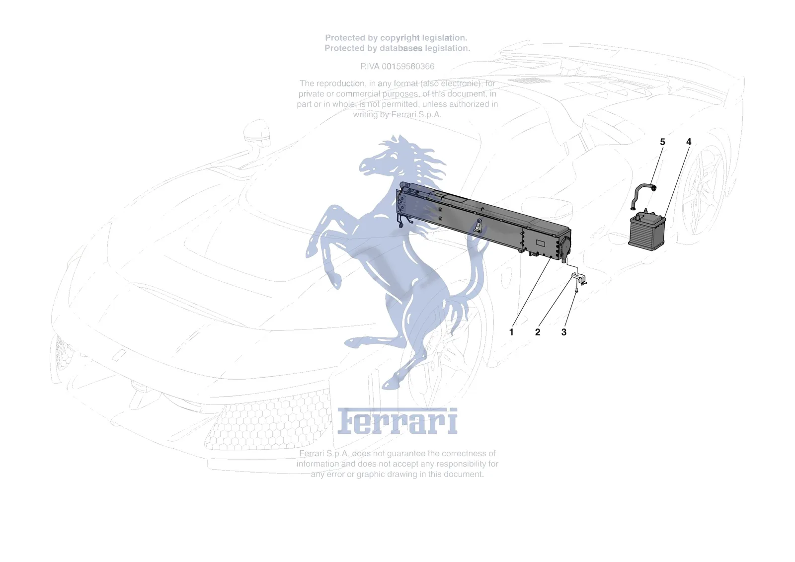 Ferrari F80 [ELECTRICAL SYSTEM] - F.1 - BATTERIES exploded diagram