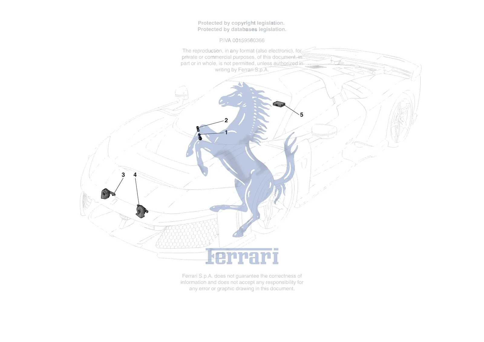Ferrari F80 [ELECTRICAL SYSTEM] - F.5 - OTHER ELECTRICAL DEVICES exploded diagram