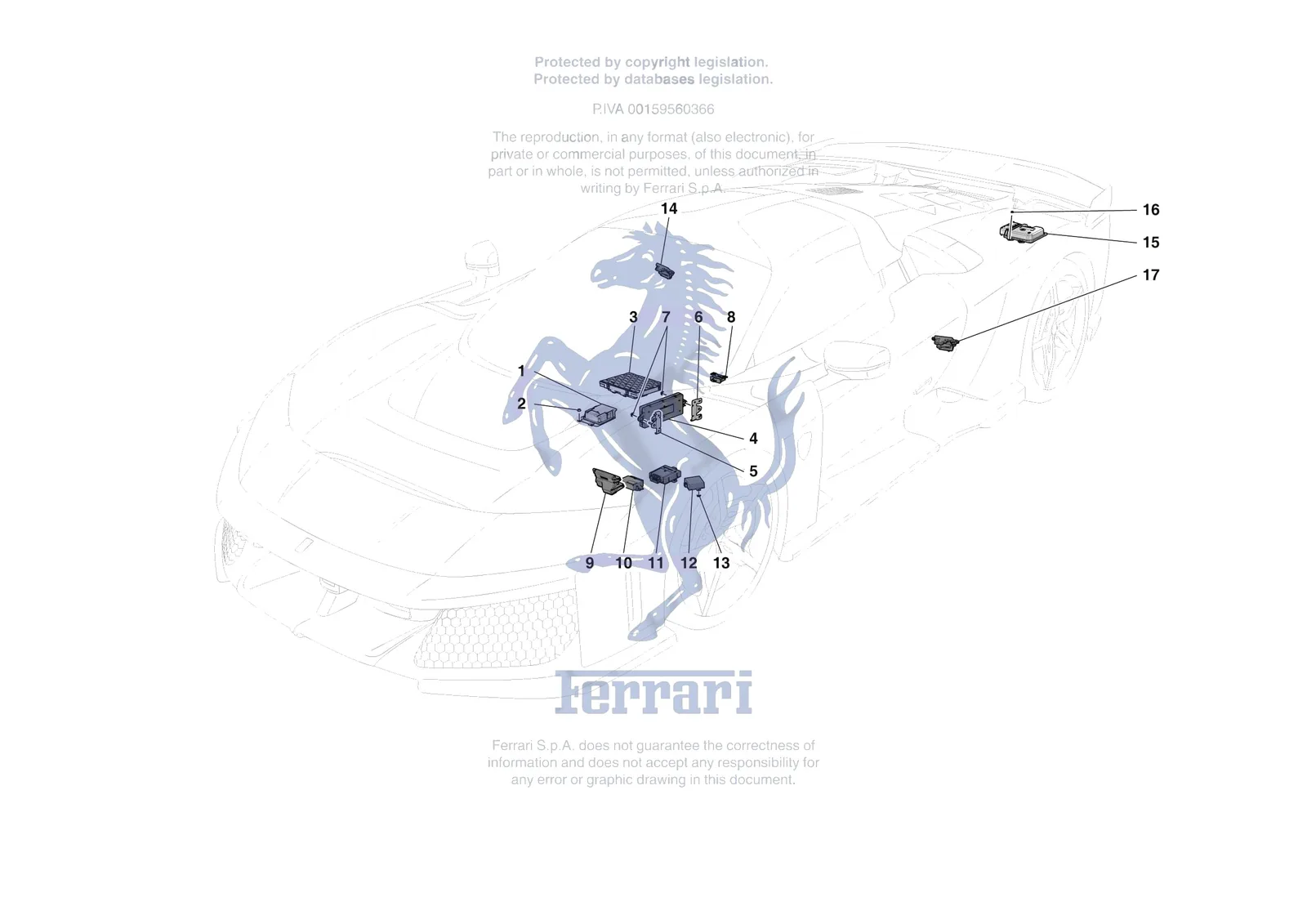 Ferrari F80 [ELECTRICAL SYSTEM] - F.6 - ELECTRICAL SYSTEM CONTROL UNITS exploded diagram