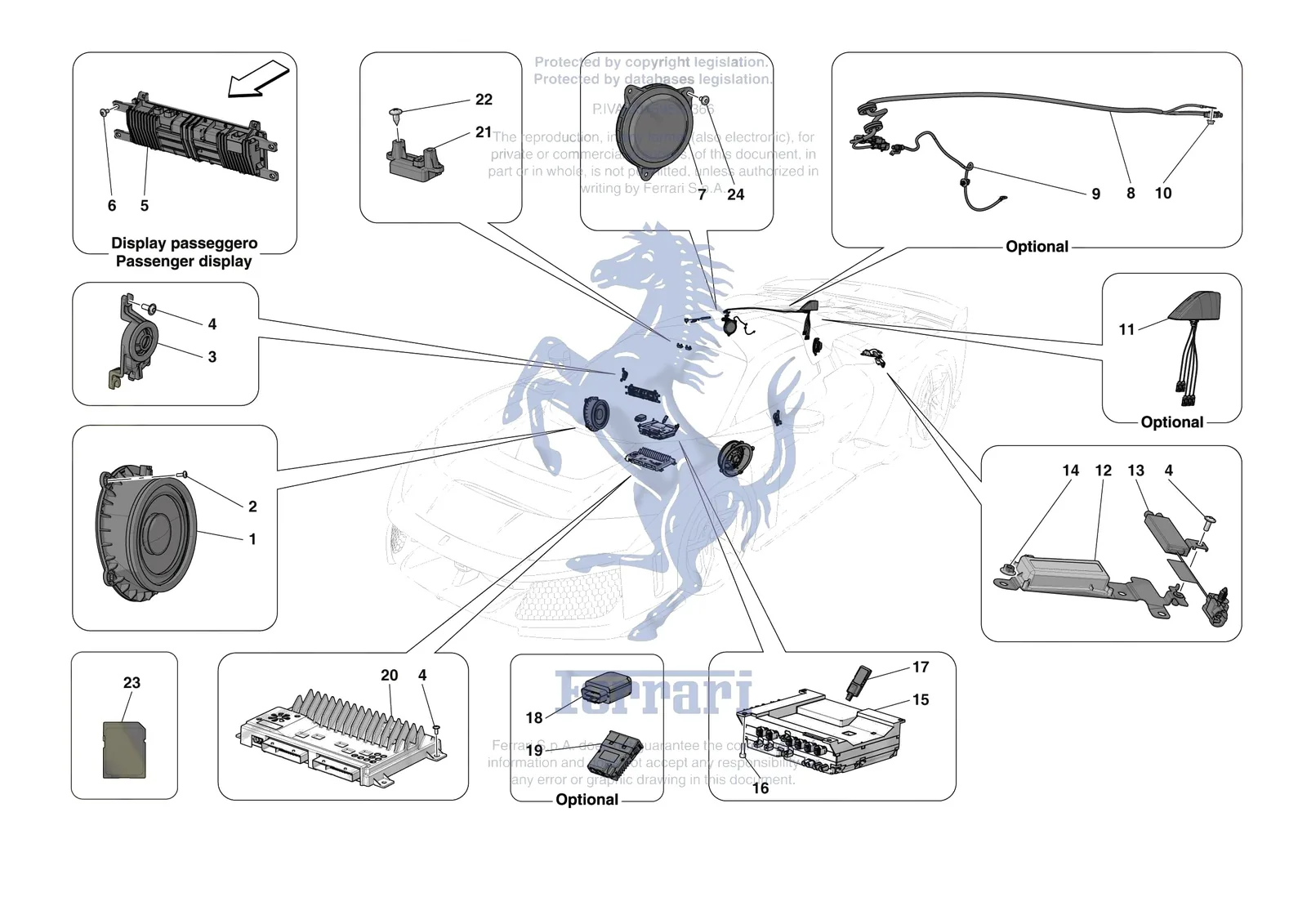 Ferrari F80 [ELECTRICAL SYSTEM] - F.10 - AUDIO UNIT exploded diagram