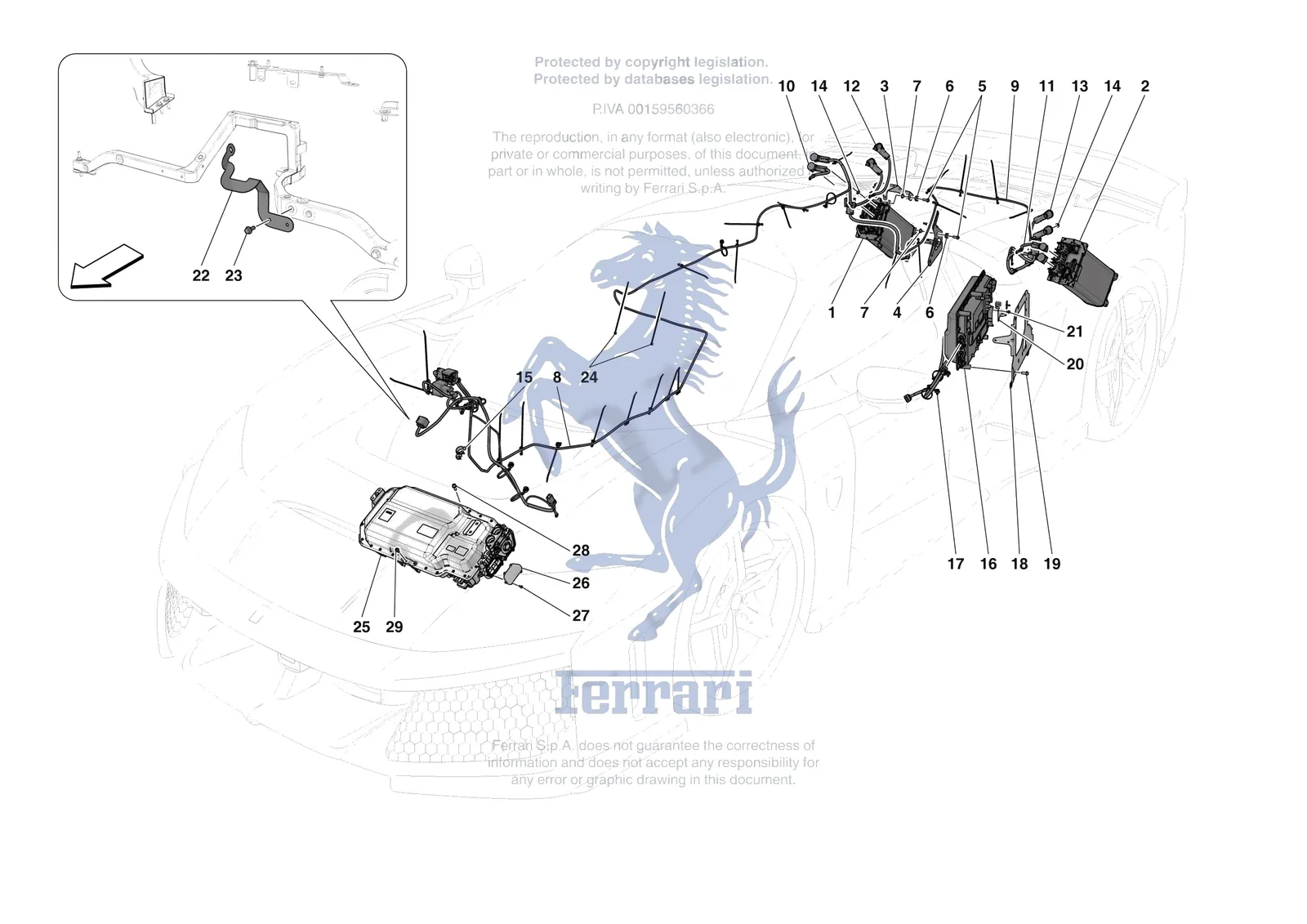 Ferrari F80 [ELECTRICAL SYSTEM] - F.15 - POWER ELECTRONICS exploded diagram