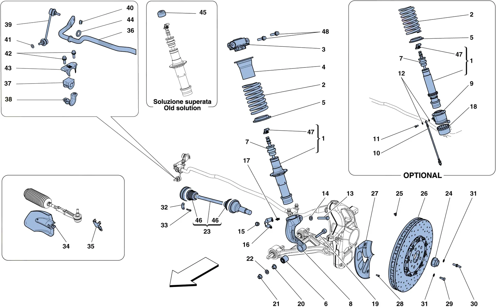 Front Suspension - Shock Absorber And Brake Disc