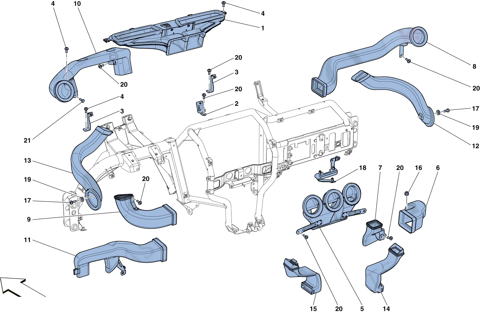 Dashboard Air Ducts