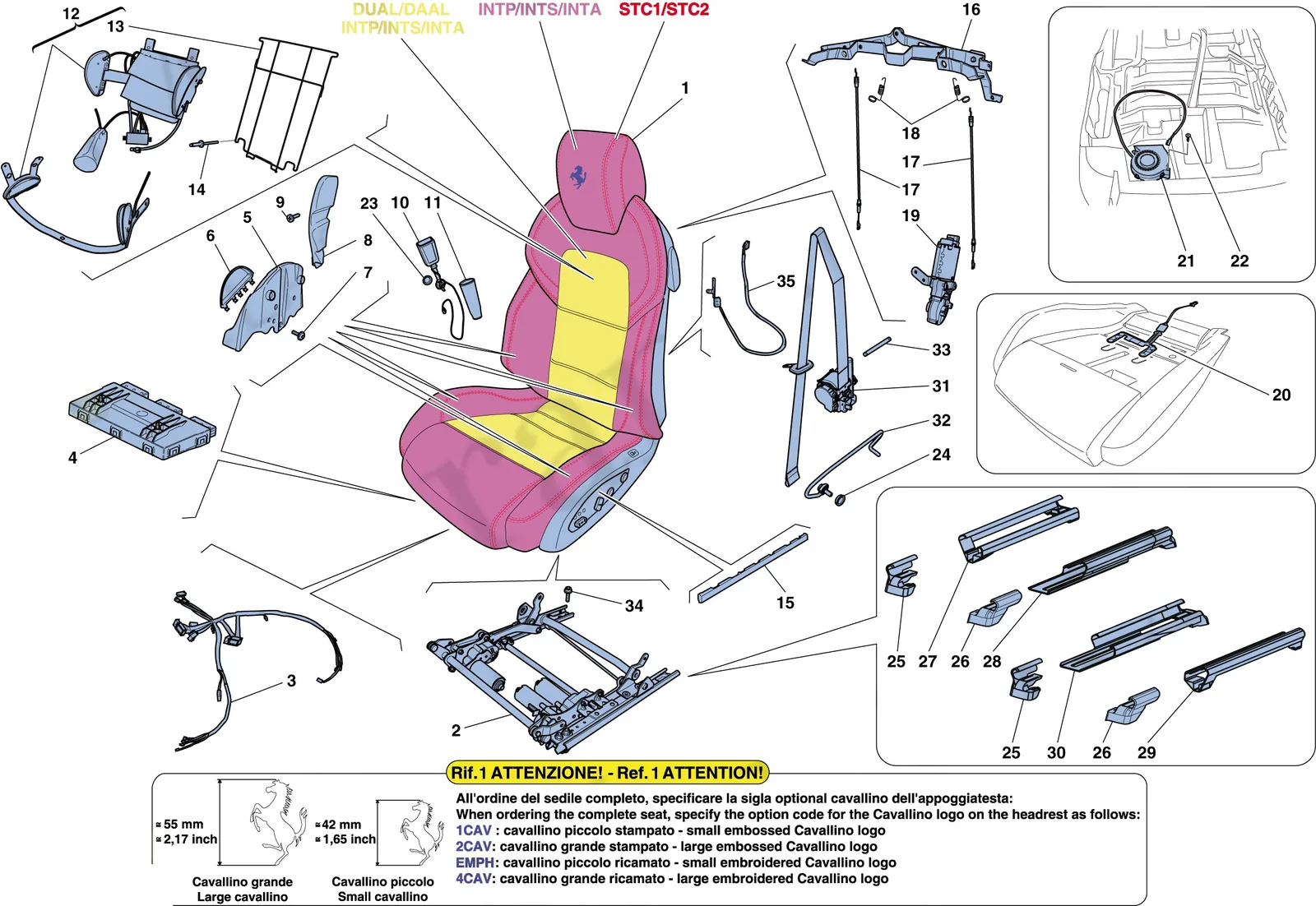 Front Seat - Seat Belts, Guides And Adjustment