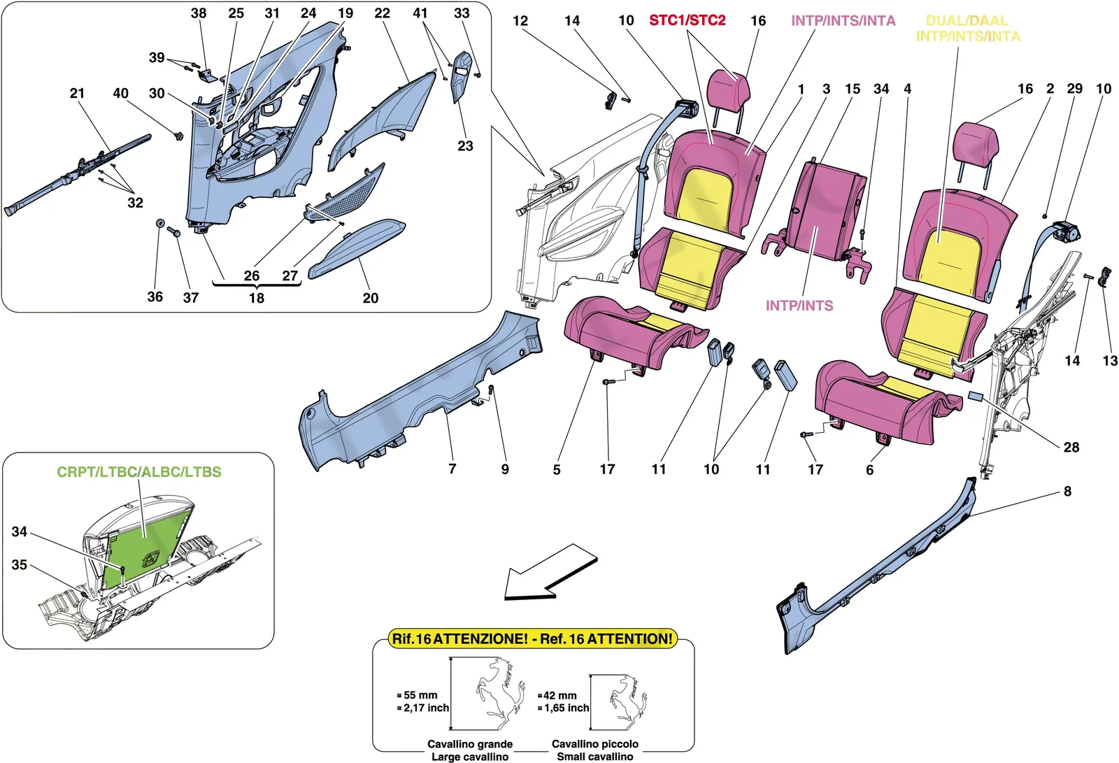 Rear Seat - Seat Belts - Interior Trim