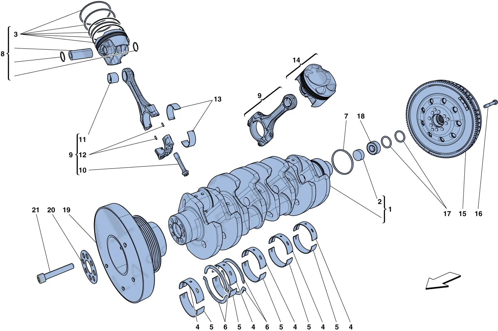 Crankshaft - Connecting Rods And Pistons