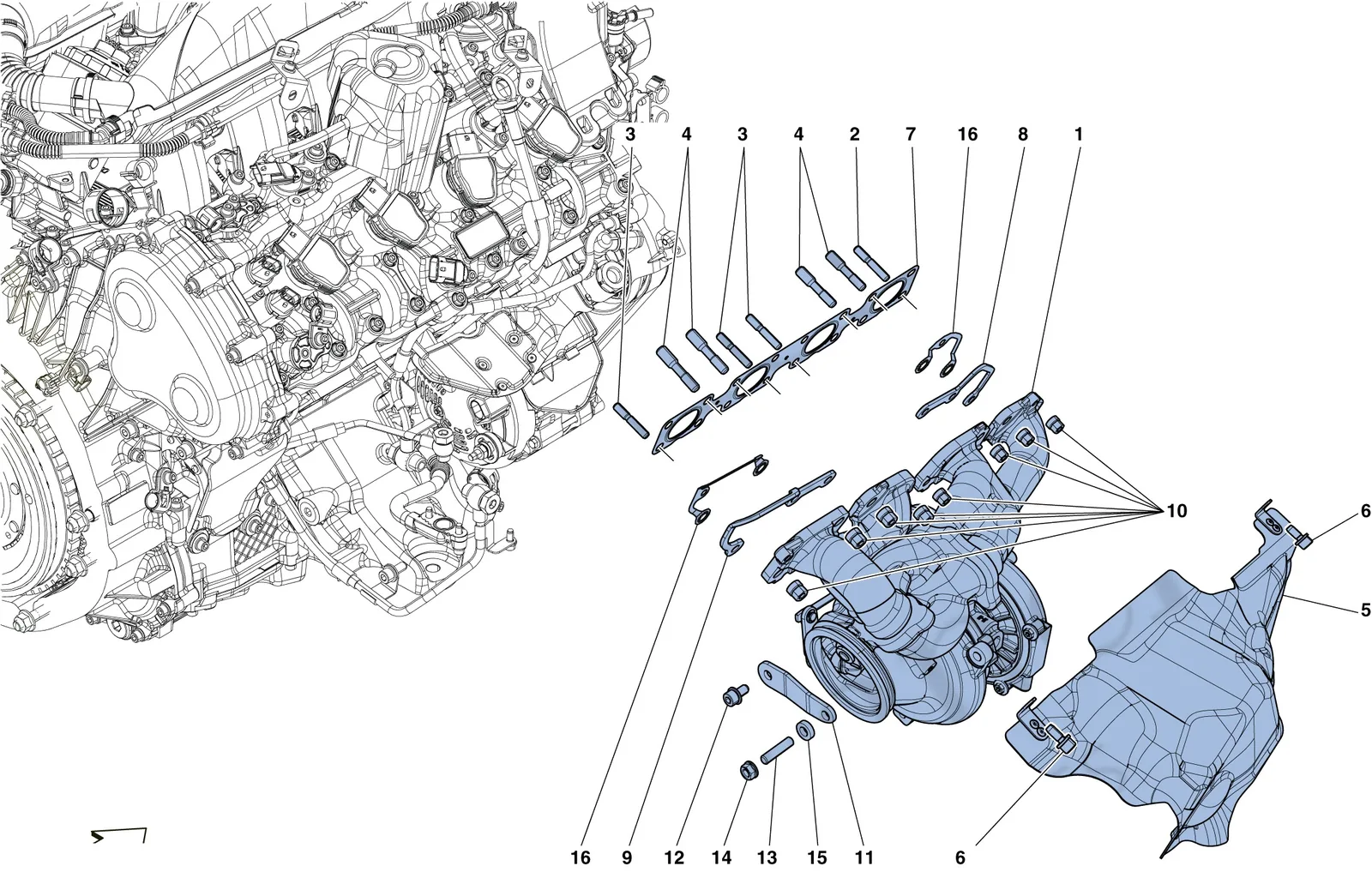 Manifolds, Turbocharging System And Pipes