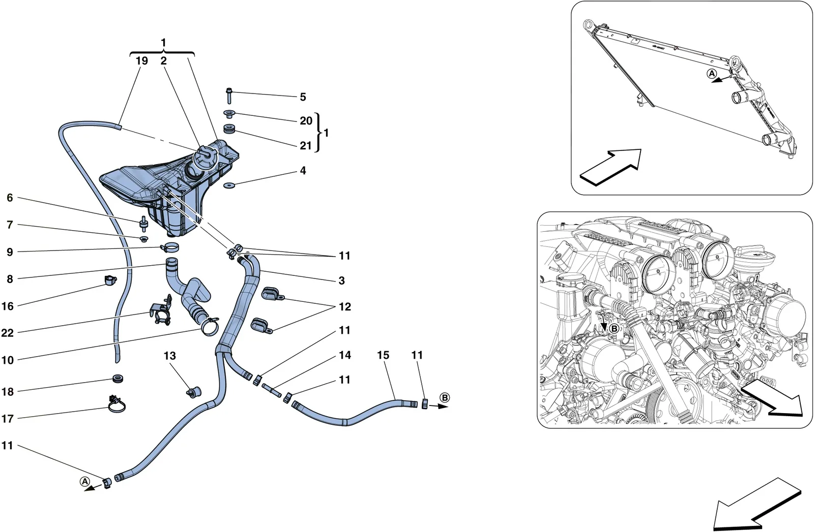 Cooling - Header Tank And Pipes