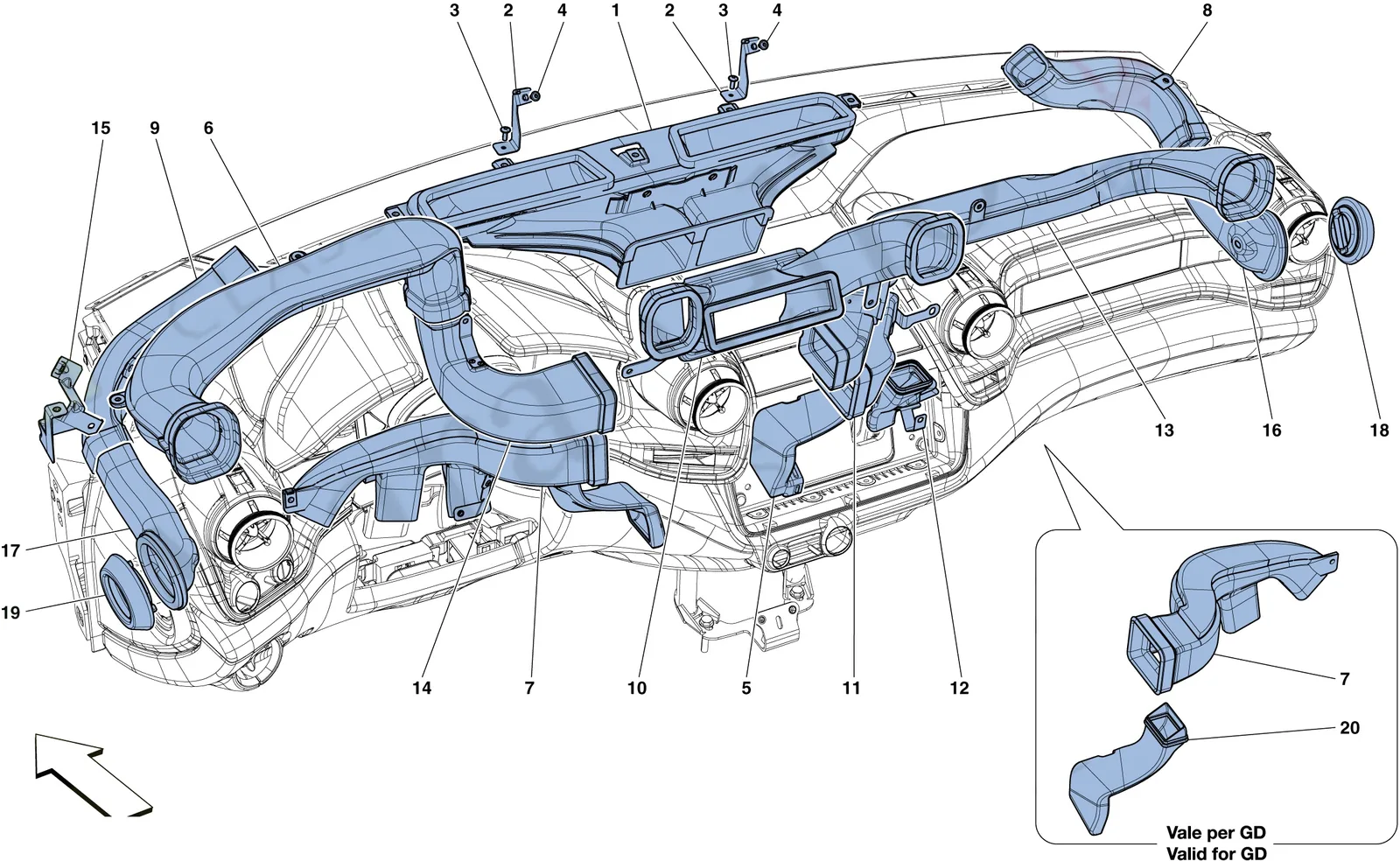 Dashboard Air Ducts