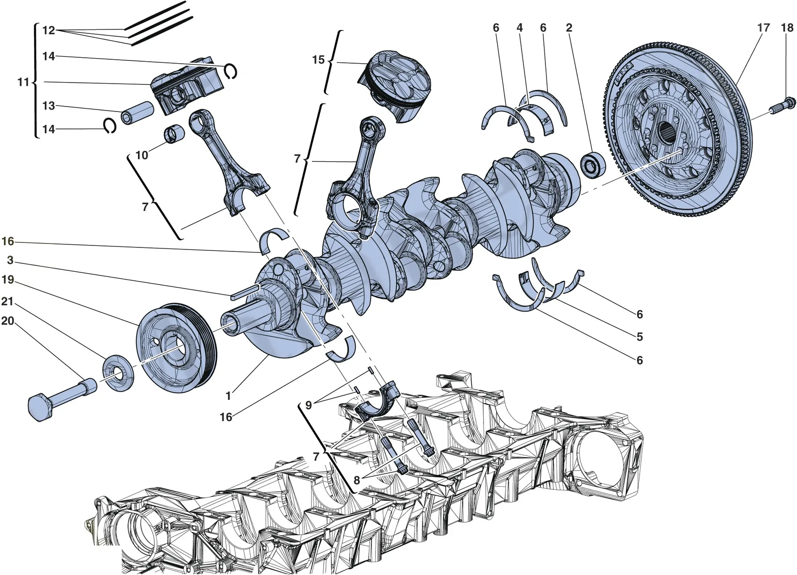 Crankshaft - Connecting Rods And Pistons