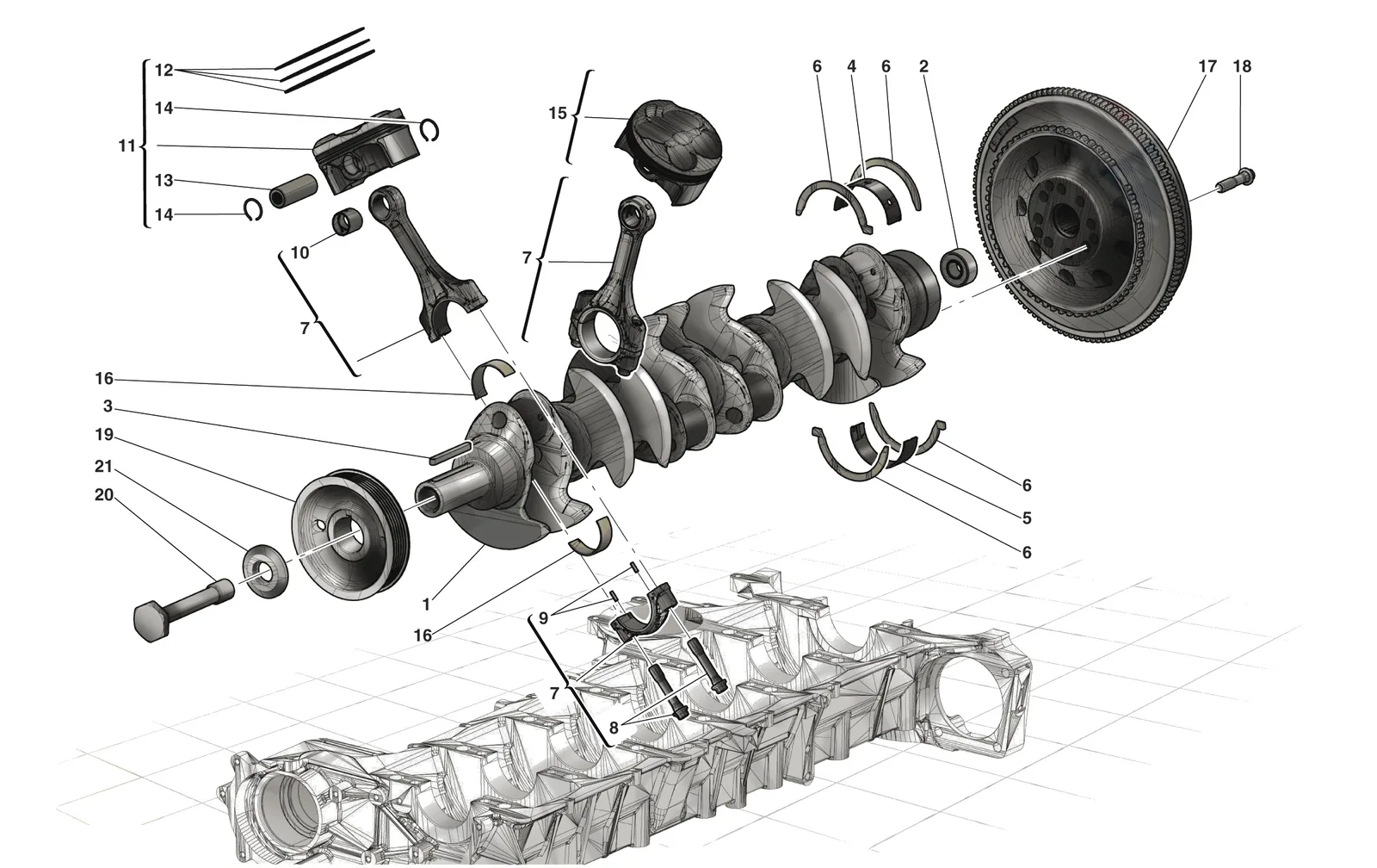 Crankshaft - Connecting Rods And Pistons