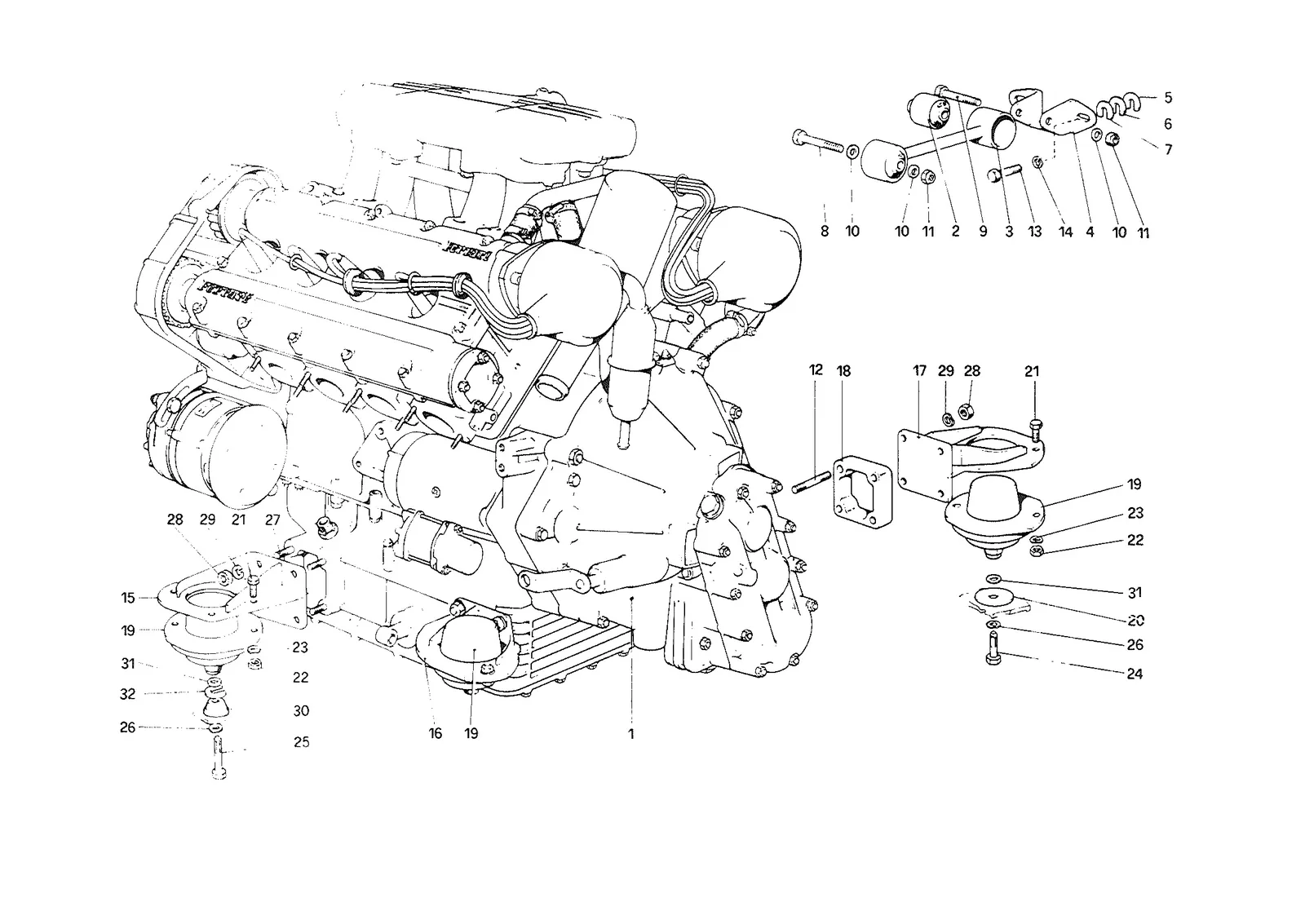 Engine - Gearbox and Supports