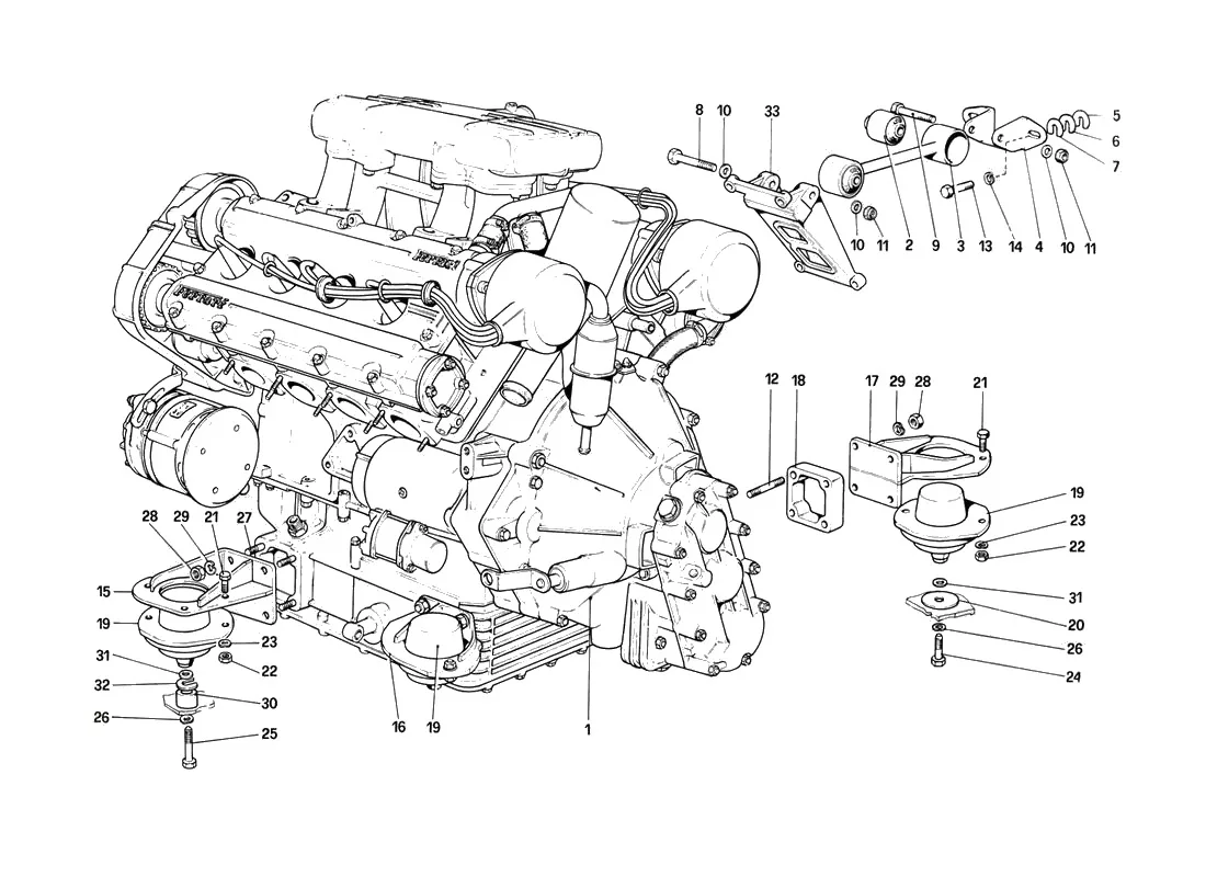 Engine - Gearbox And Supports
