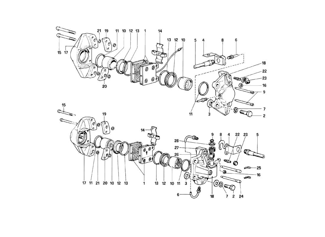 Calipers For Front And Rear Brakes
