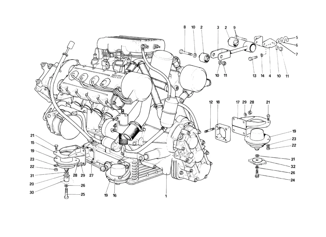 Engine - Gearbox And Supports