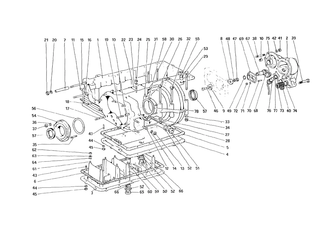 Gearbox - Differential Housing And Oil Sump