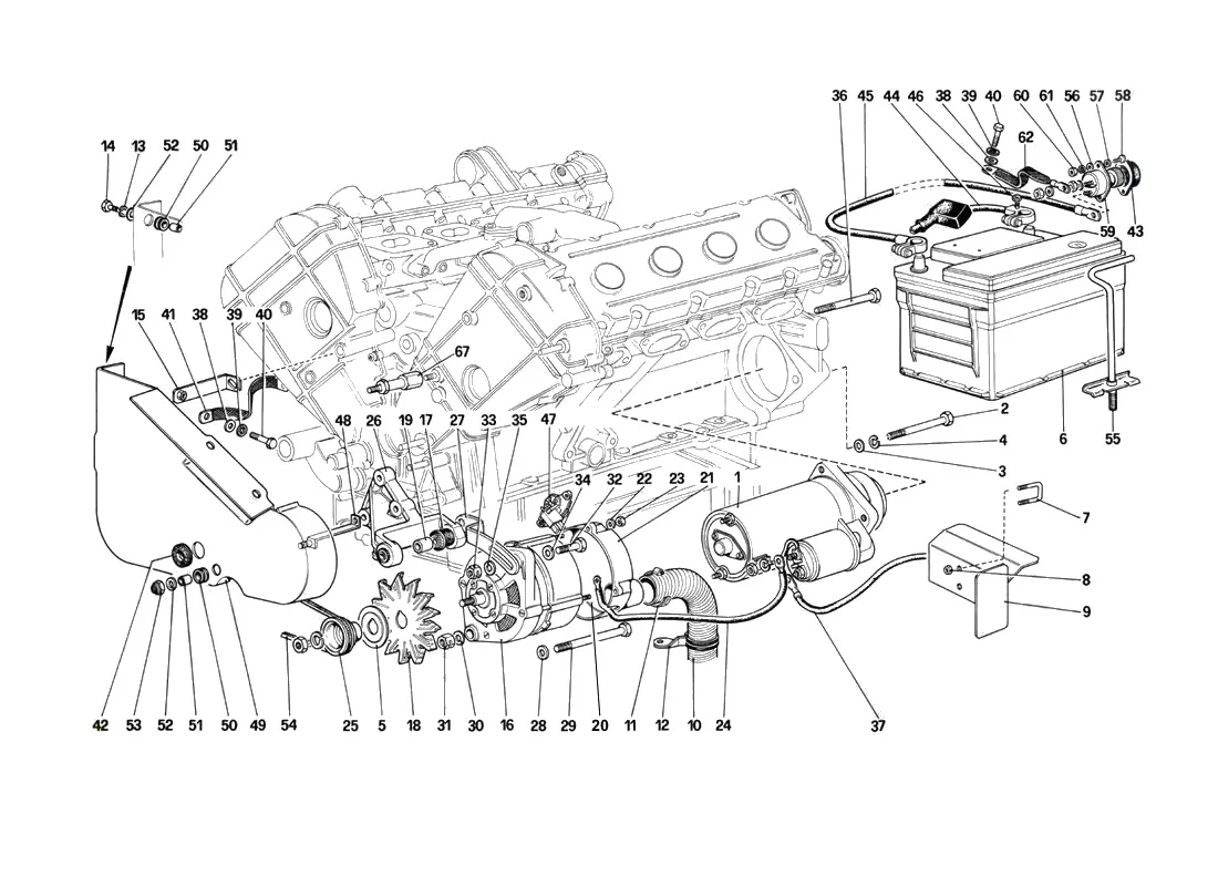 Electric Generating System - (Engine With 2 Belts)