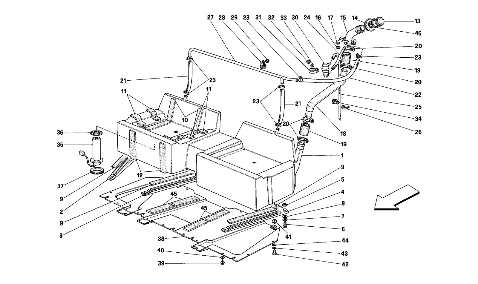 Tank And Fuel Vent Systems -Coupé - Not For Cars With Catalyst-