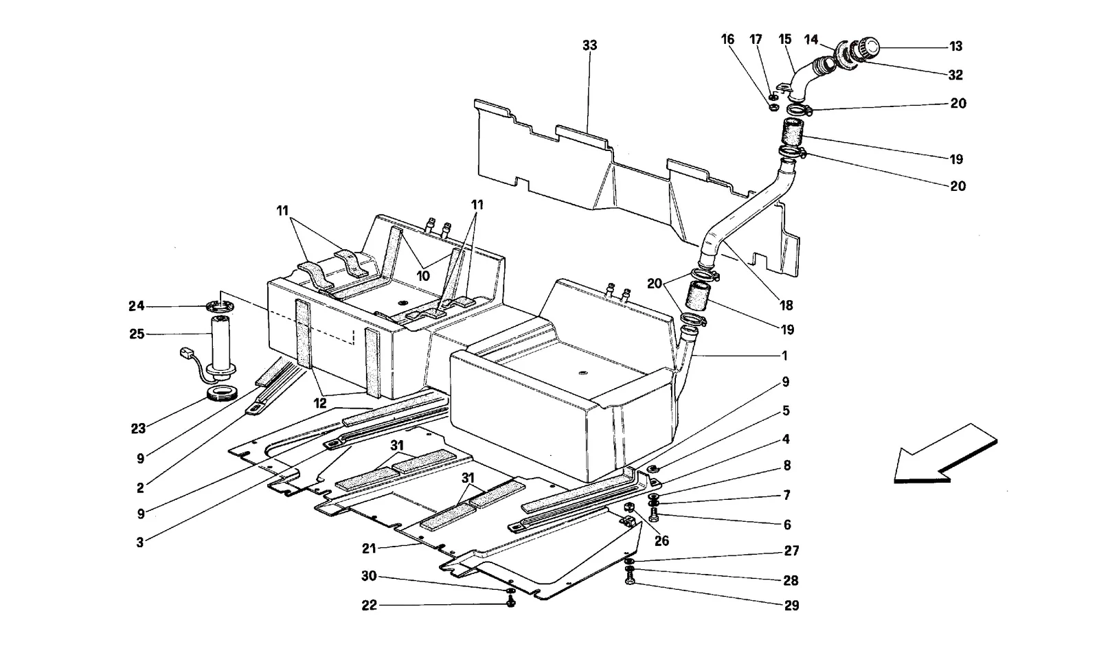Fuel Tank - Coupé - For Cars With Catalysts Sa And De-Catalysts-