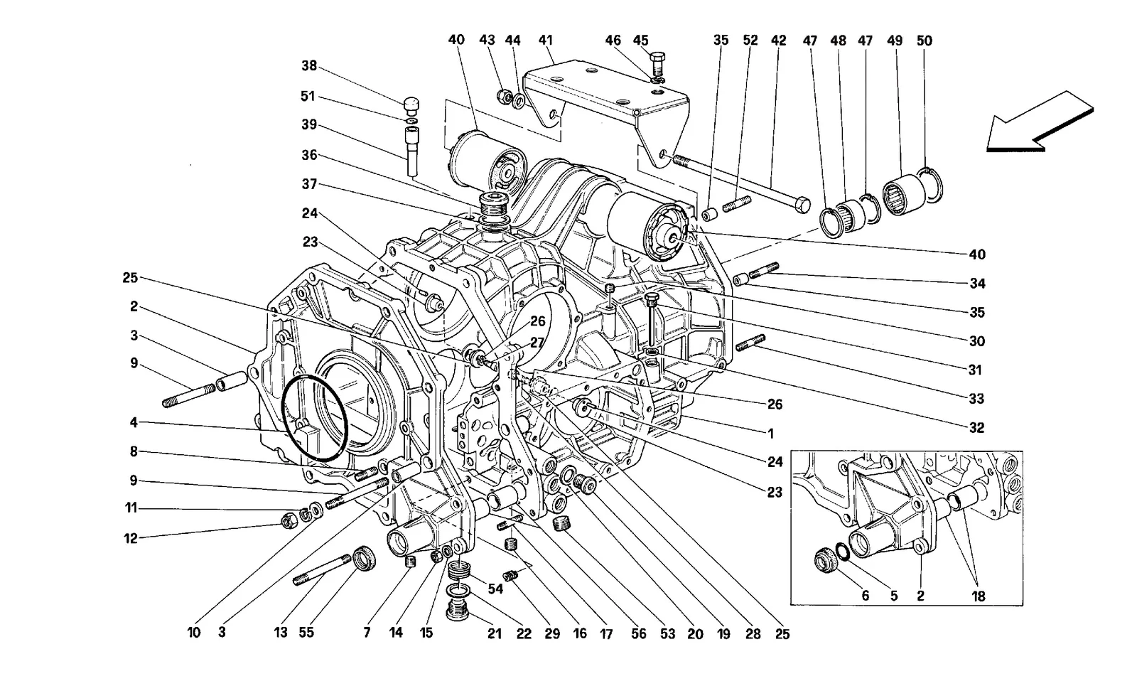 Gearbox Housing And Interm. Casing -Valid For Cars With 3P-