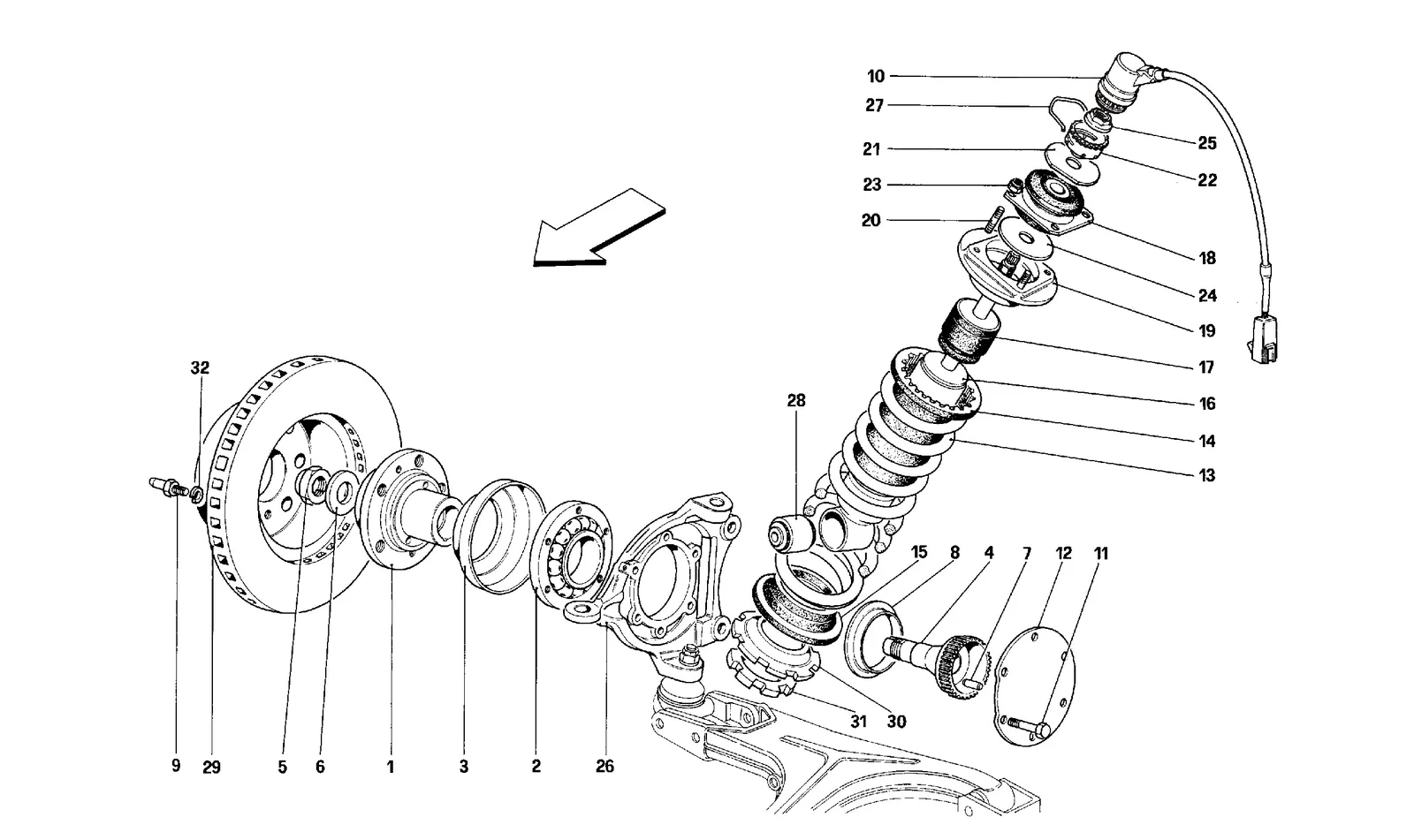 Front Susp. - Shock Absorber And Brake Disc