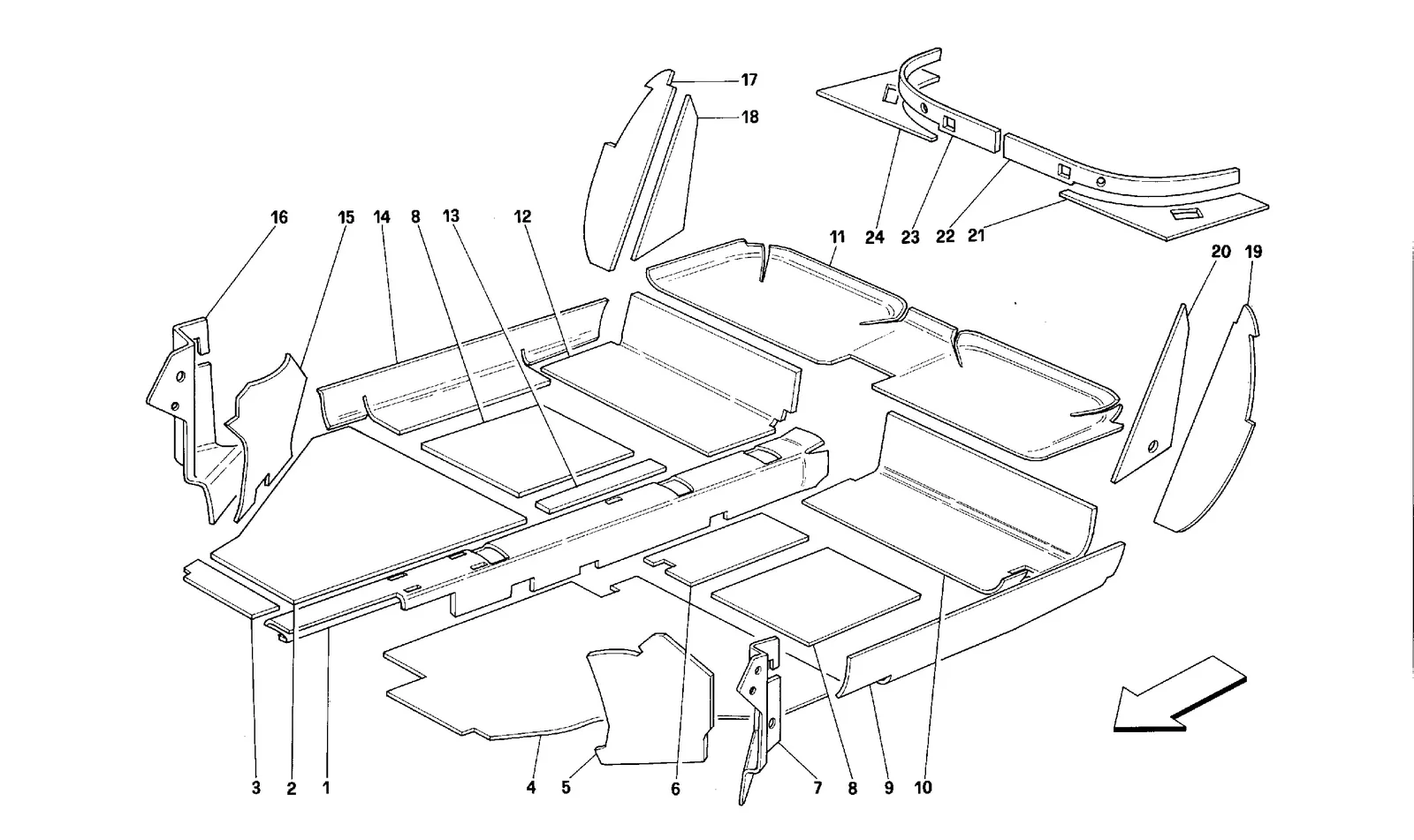 Interior Compartment Insulation - Coupé -