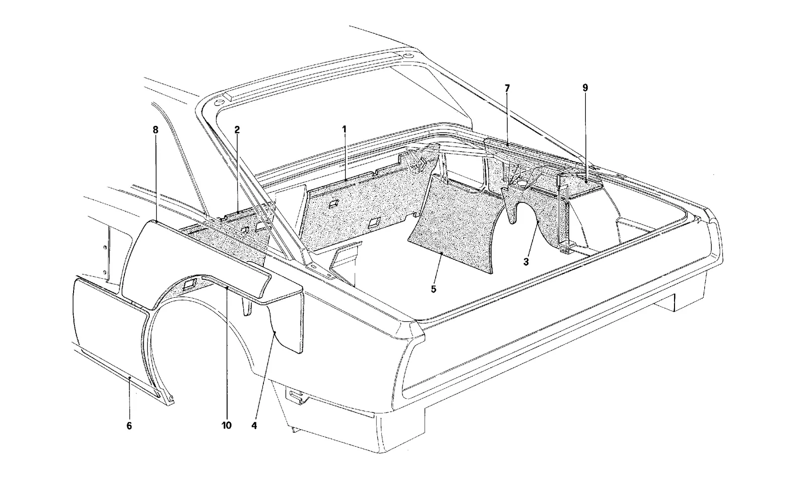Engine Compartment Insulation - Coupé - For Ch Version Cars