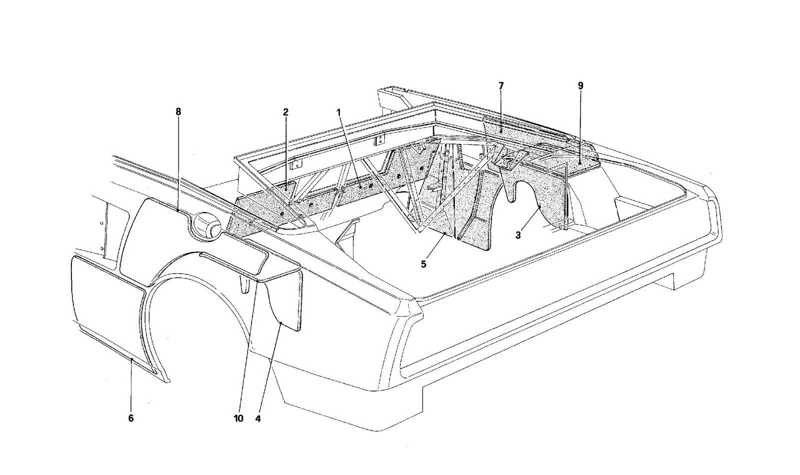 Engine Compartment Insulation -Cabriolet- For Ch Version Cars