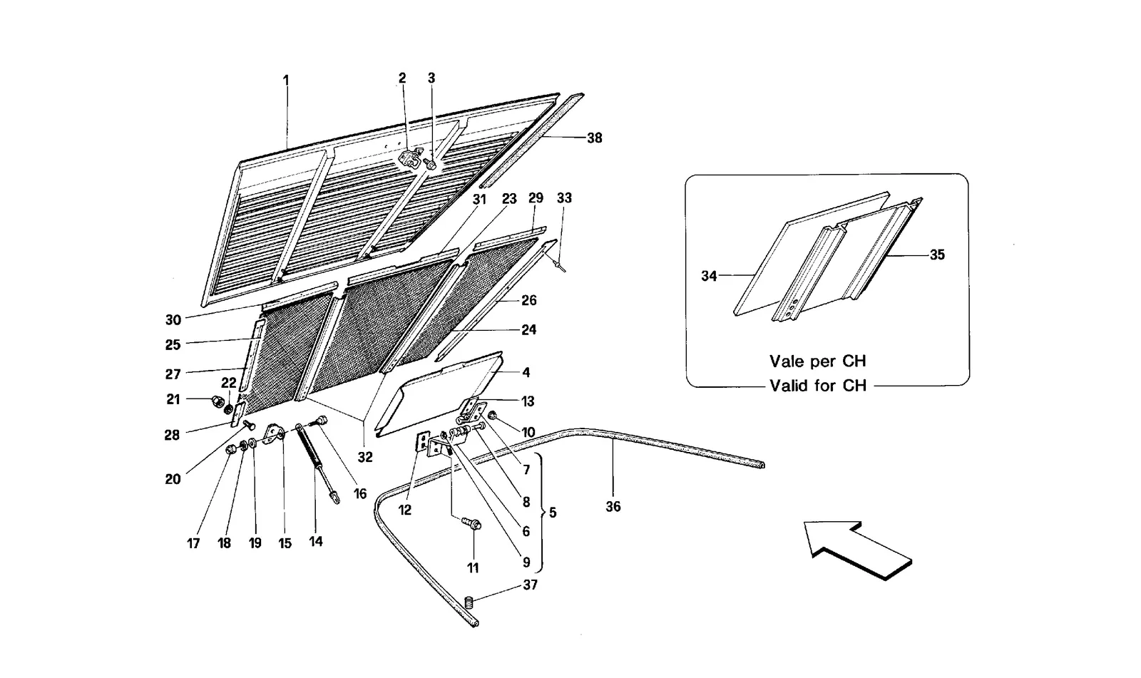 Engine Compartment Lid -Cabriolet-