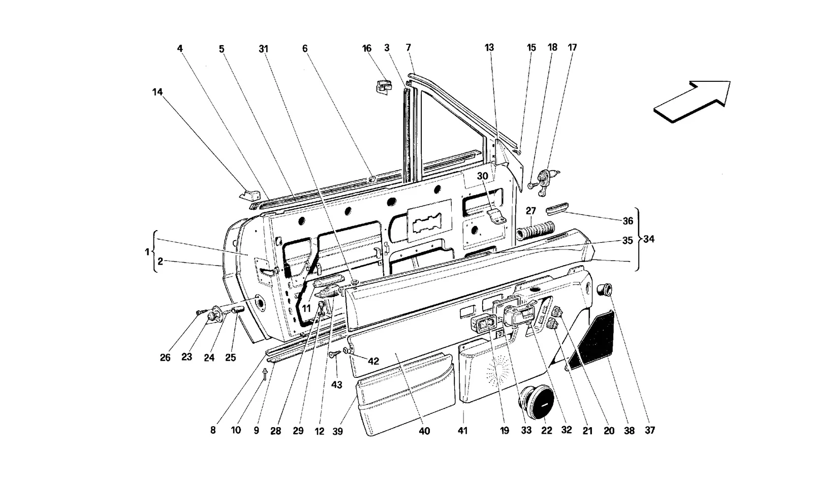 Doors -Cabriolet- Framework And Linings