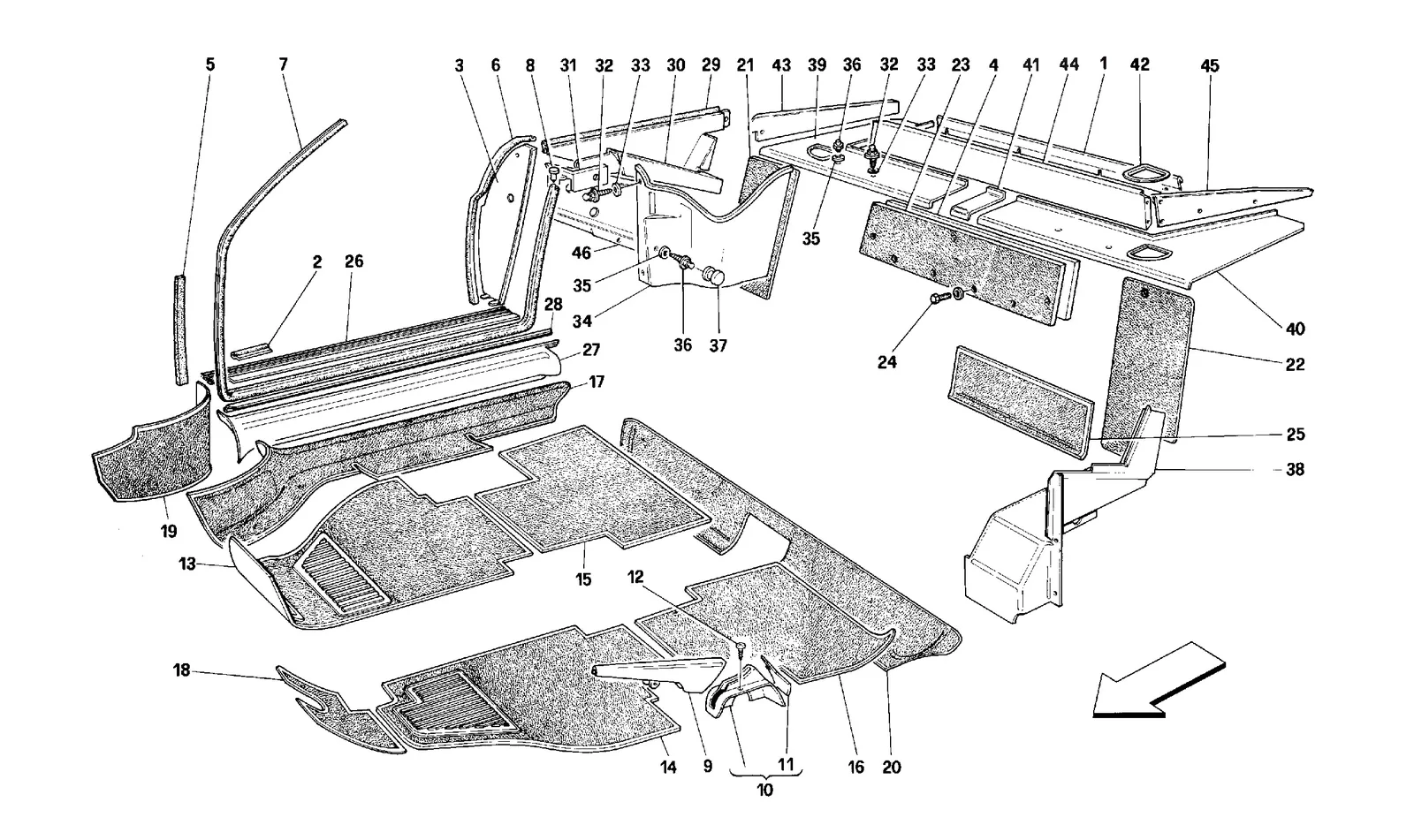 Carpets And Inner Lining -Cabriolet-