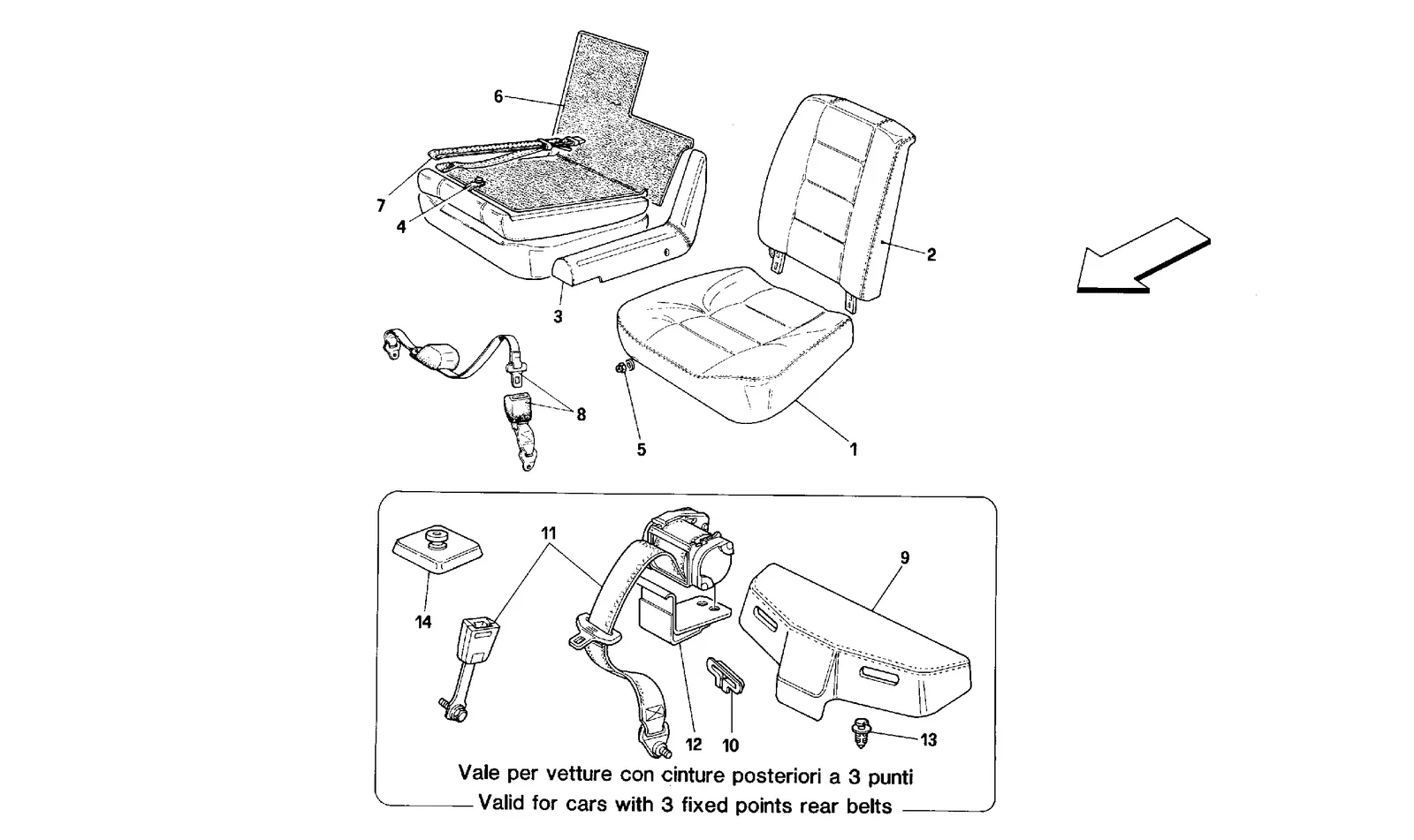 Seats And Rear Safety Belts -Cabriolet-