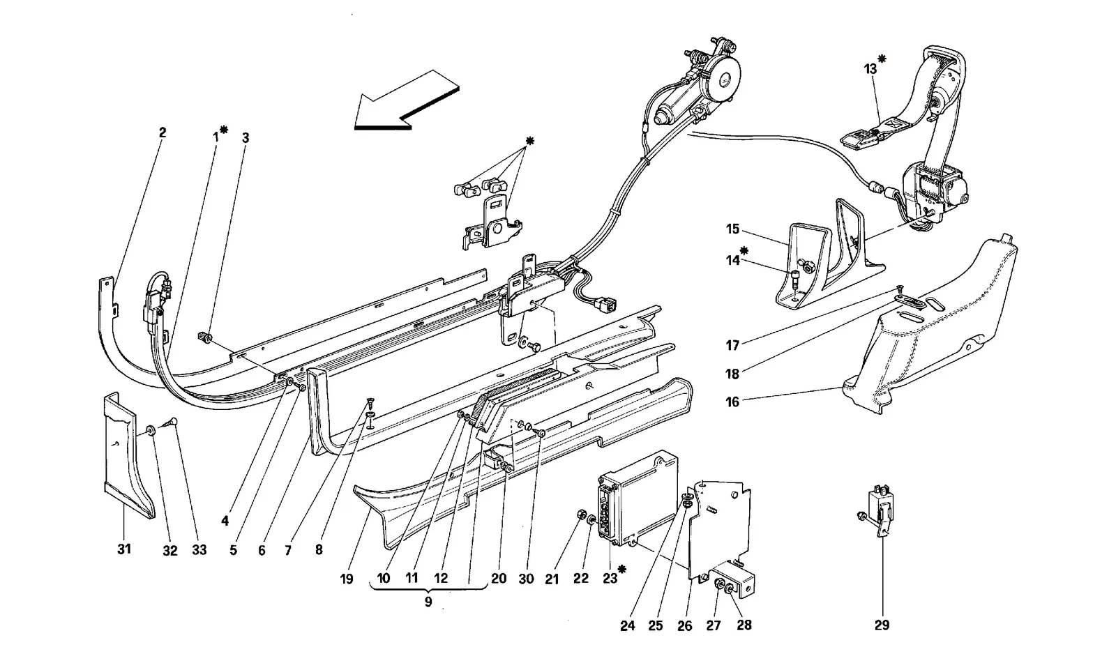 Passive Safety Belts System