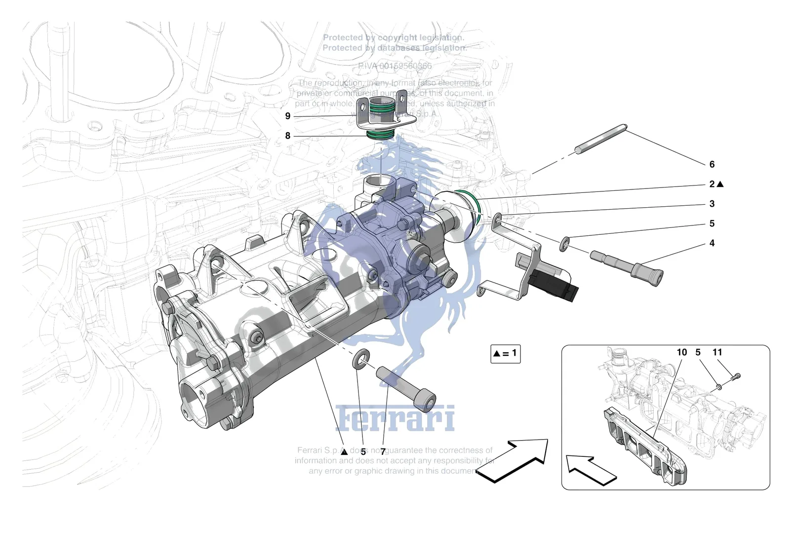 Ferrari Monza SP1 [ENGINE] - B.12 - ENGINE OIL PUMP exploded diagram